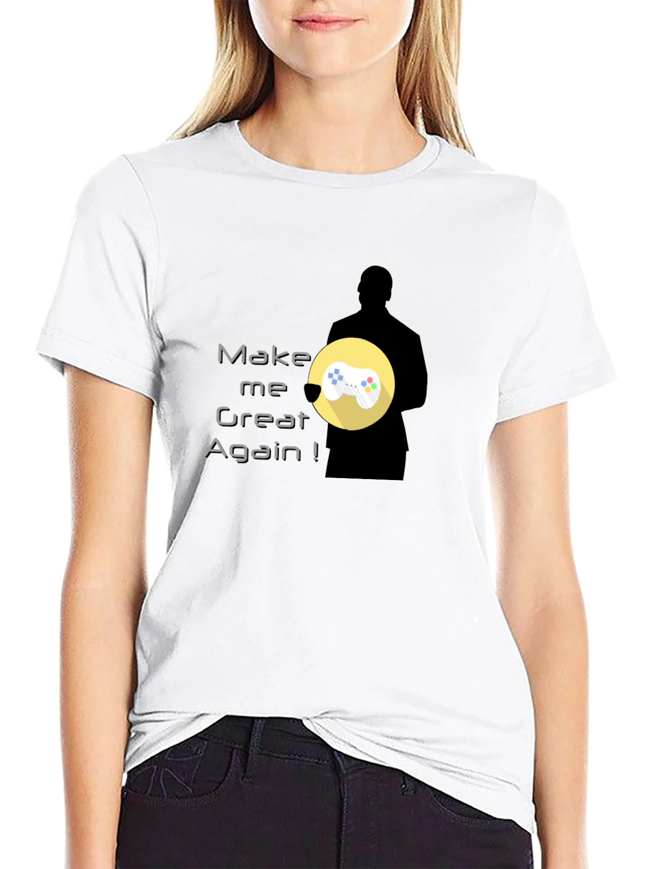 Black Make Me Great Again Gaming T-Shirt view 9