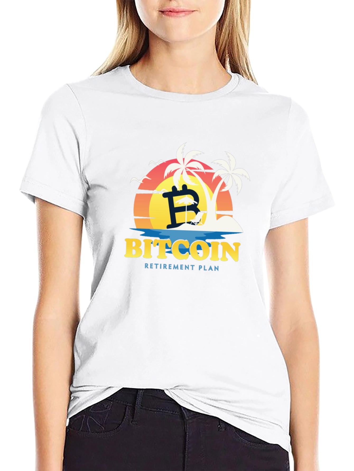 Black Bitcoin Retirement Plan Black T-Shirt view 9