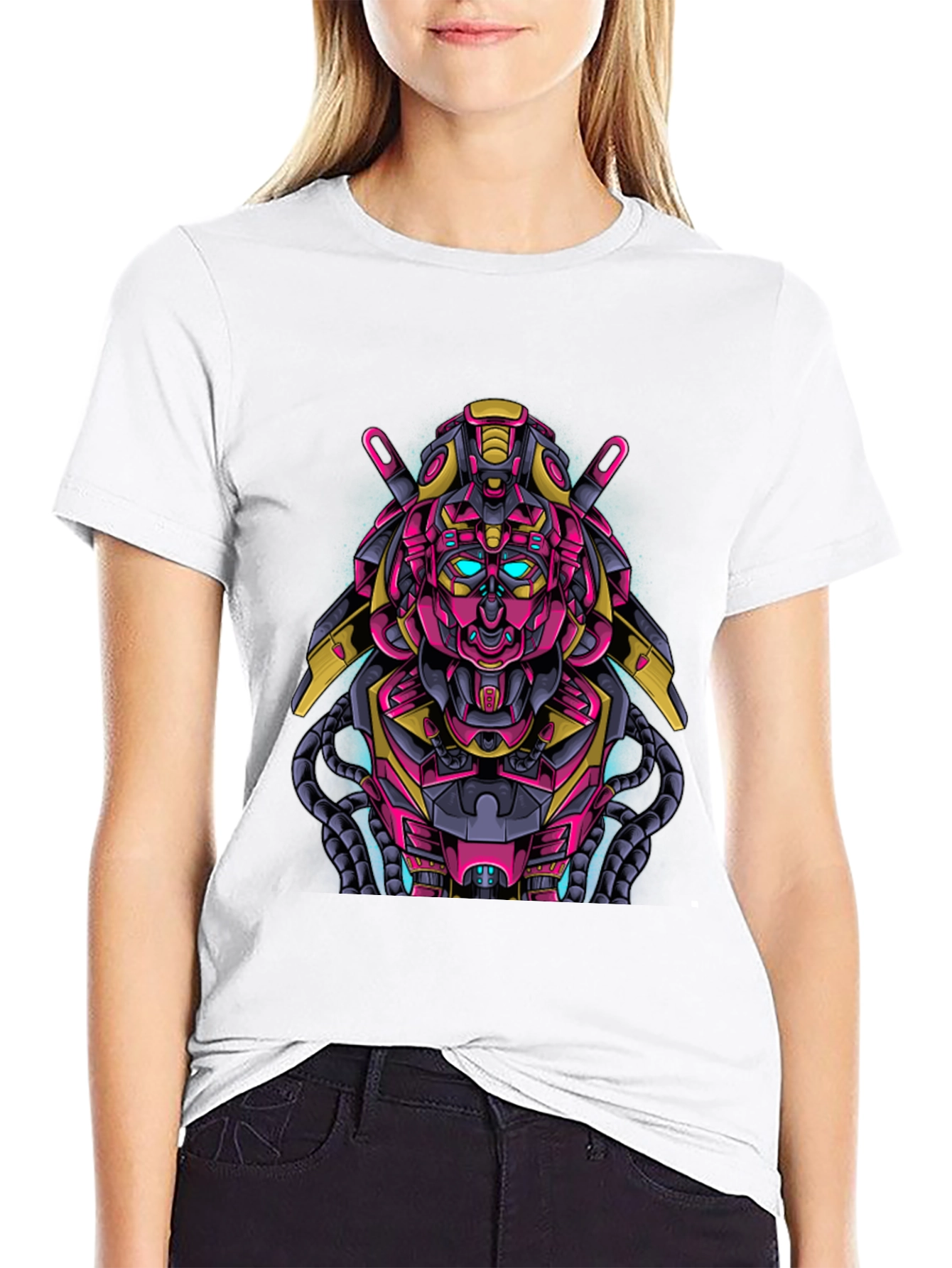 Black Cyber Samurai Graphic Tee view 9