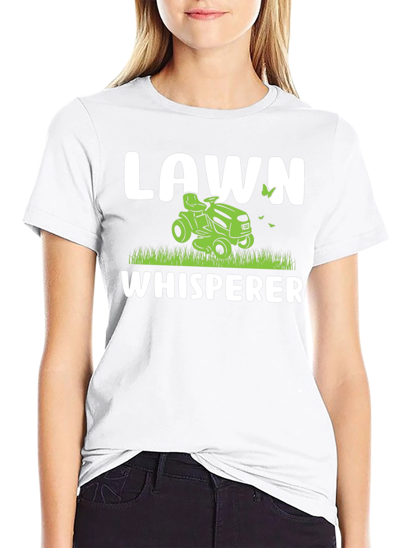 Black Lawn Whisperer Graphic Tee - Gardening Humor Shirt view 9