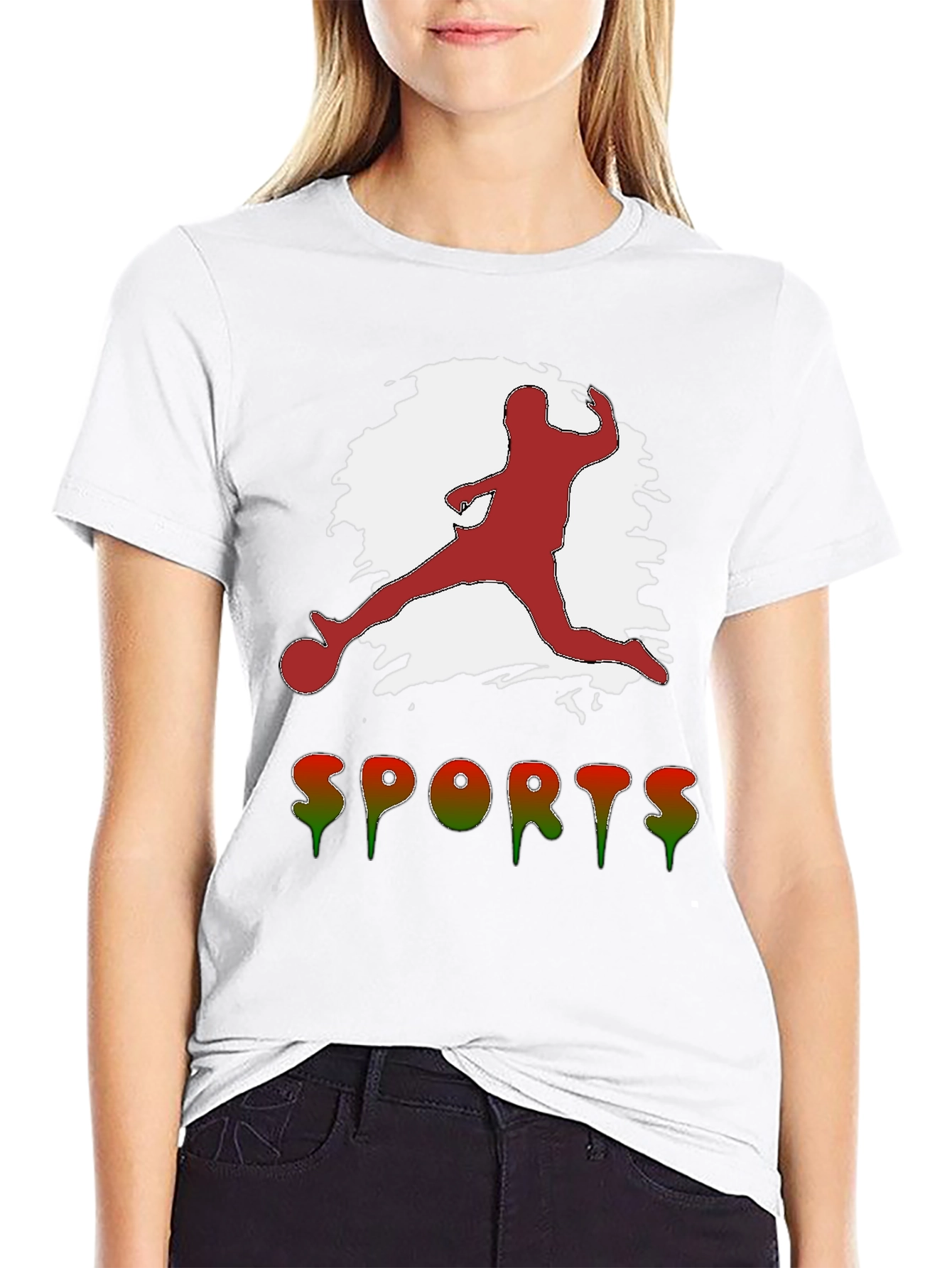 Black Sports Themed Graphic Tee view 9