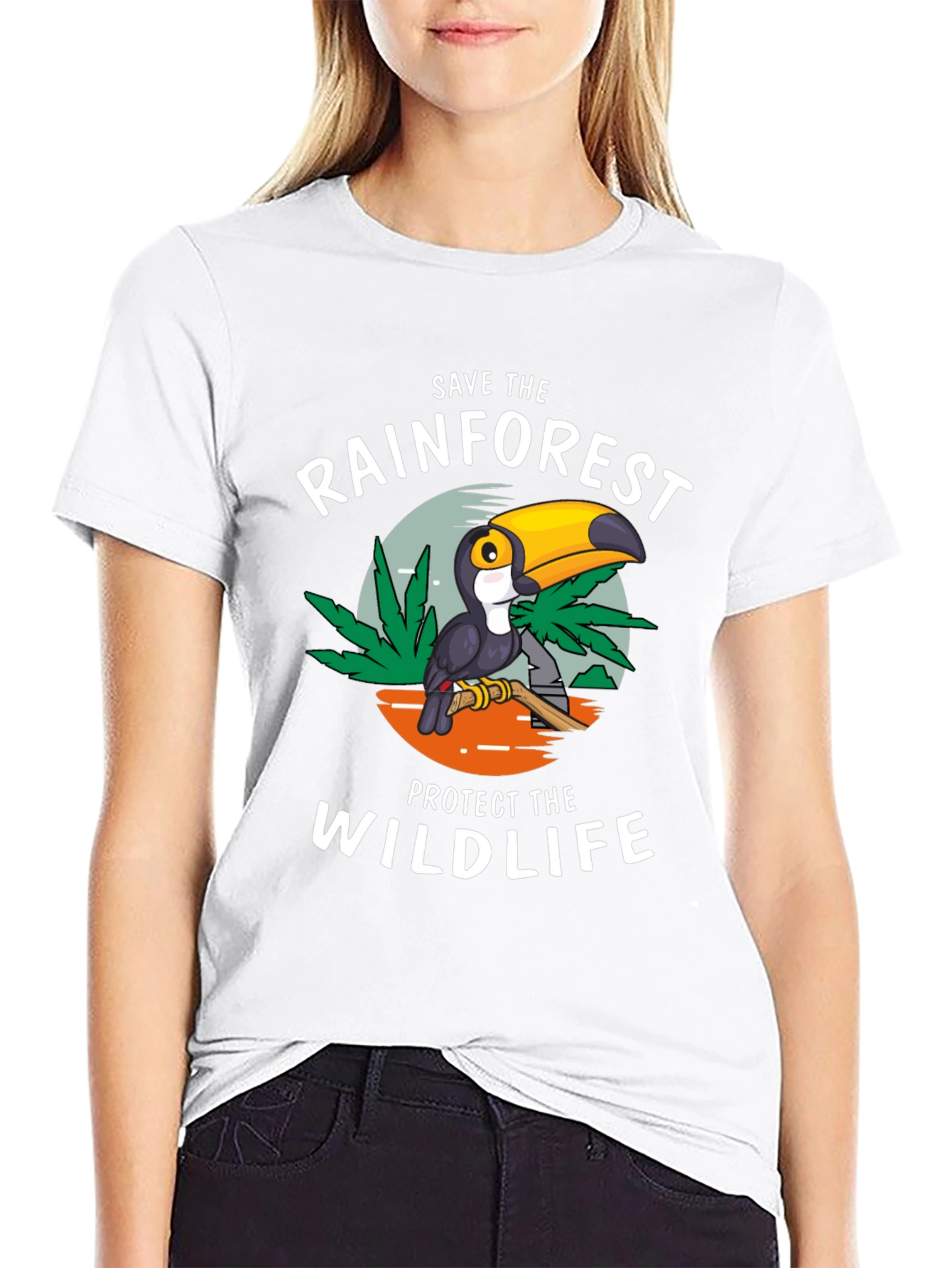 Black Save the Rainforest T-Shirt view 9