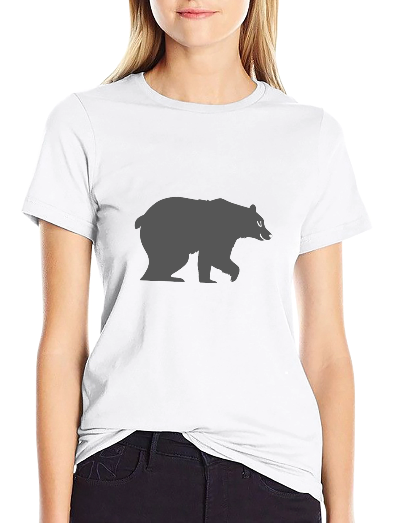 Black Men's Black Bear Graphic T-Shirt view 9