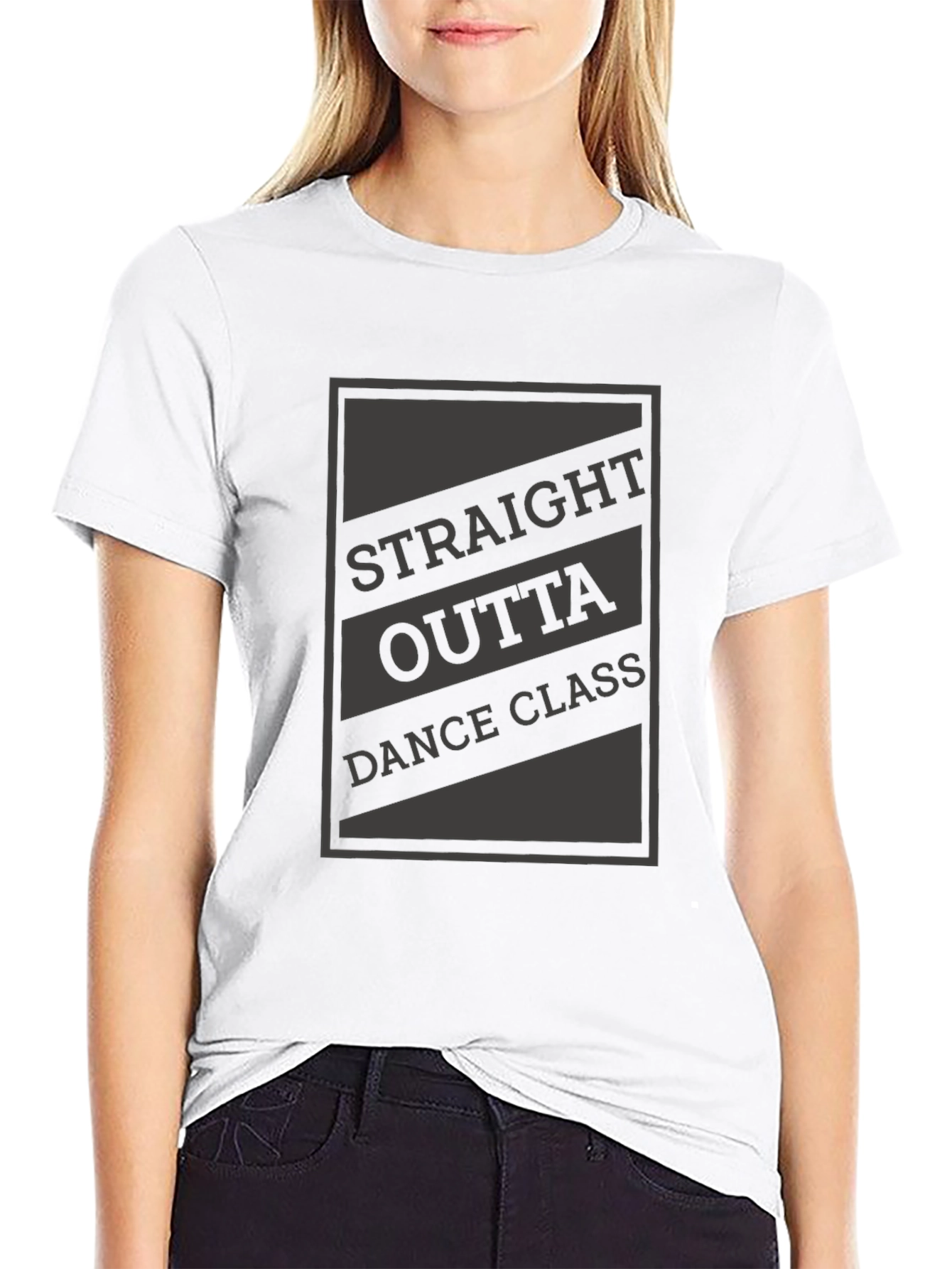 Black Straight Outta Dance Class Graphic Tee view 9