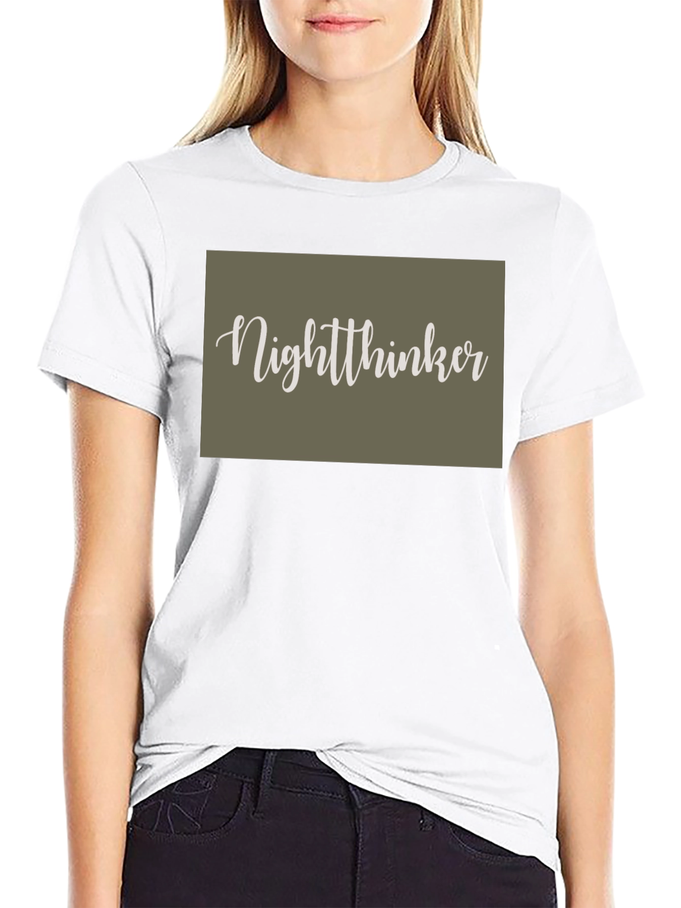 Black Nightthinker Graphic Tee - Soft Black Cotton view 9