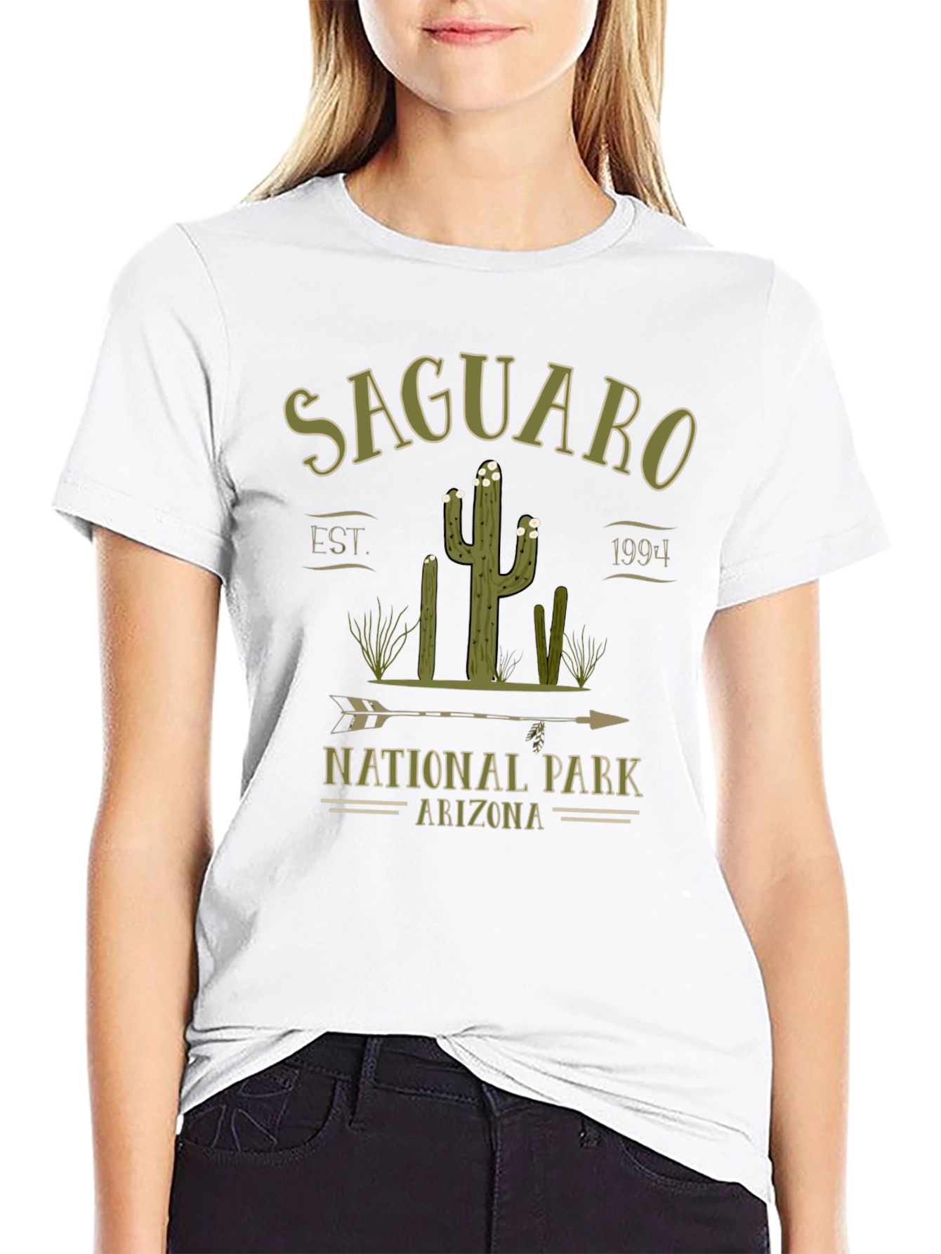 Black Saguaro National Park Arizona T-Shirt view 9
