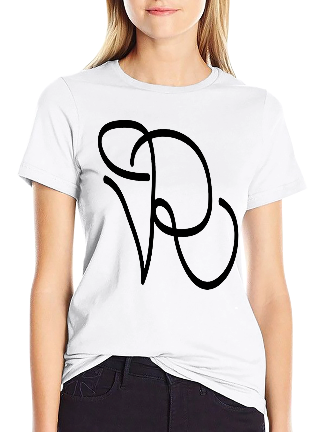 Black Stylish Black Graphic Tee - Abstract VR Design view 9