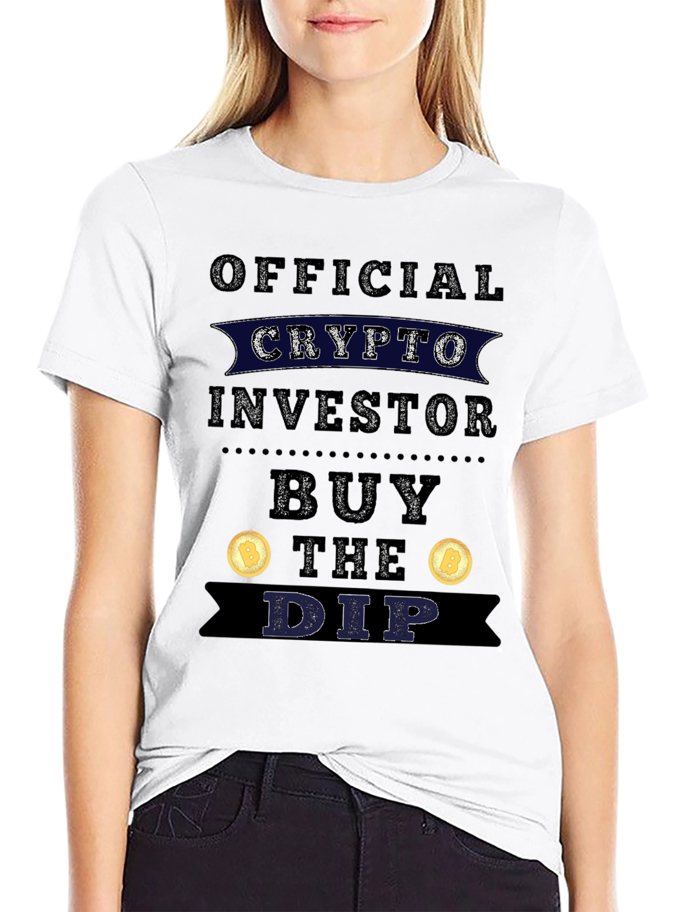 Black Crypto Investor Buy The Dip T-Shirt view 9