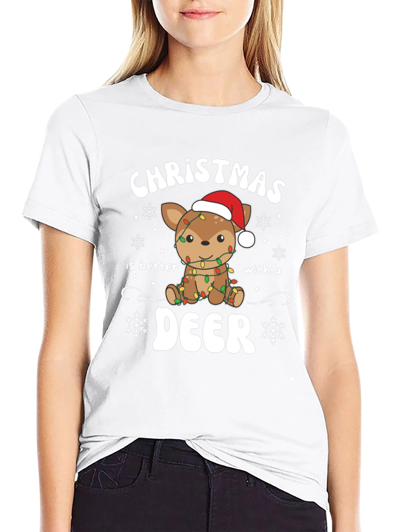 Christmas Deer T-Shirt - Holiday Season Apparel - 9