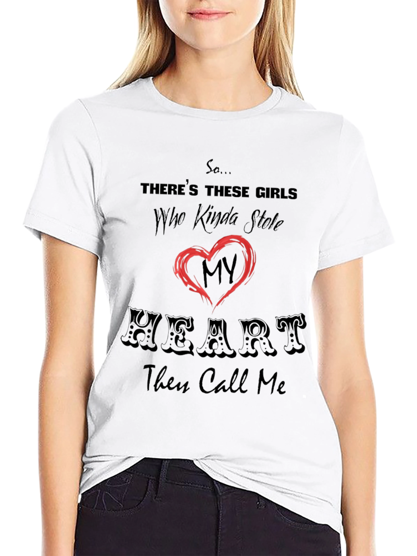 Black Stole My Heart Graphic Tee - Black view 9
