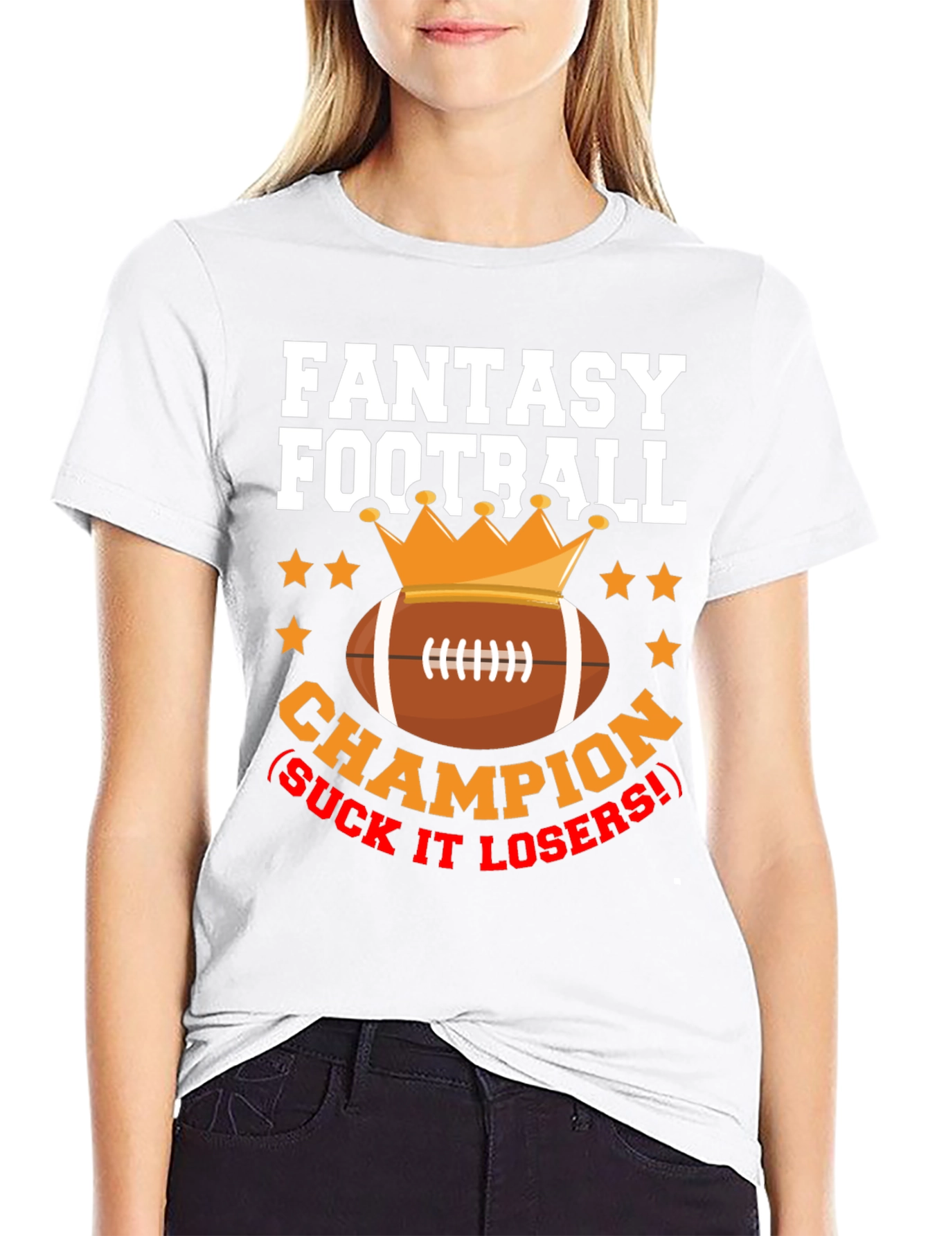 Black Fantasy Football Champion Graphic Tee view 9