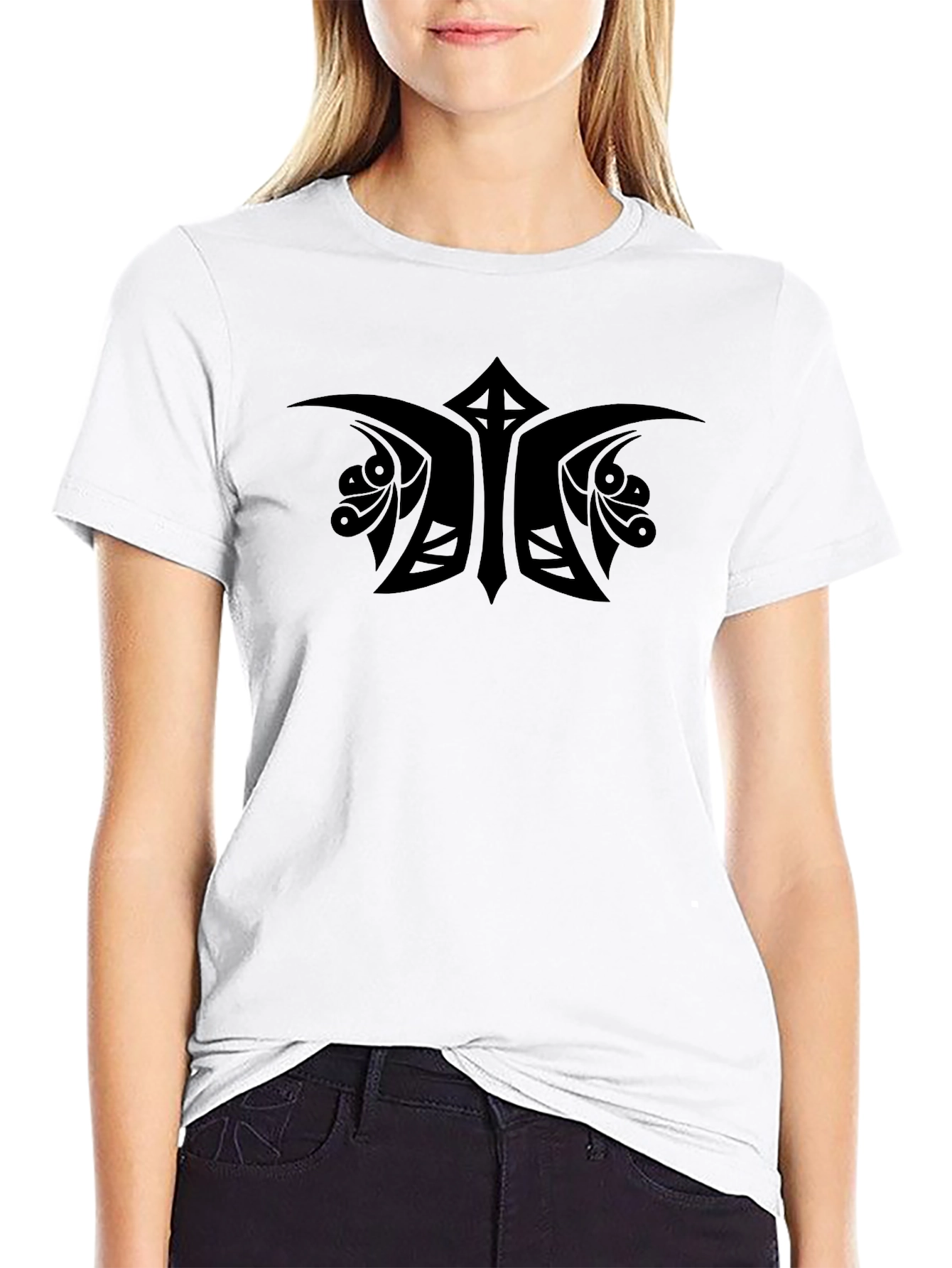 Black Tribal Graphic Black T-Shirt - Modern, Stylish view 9