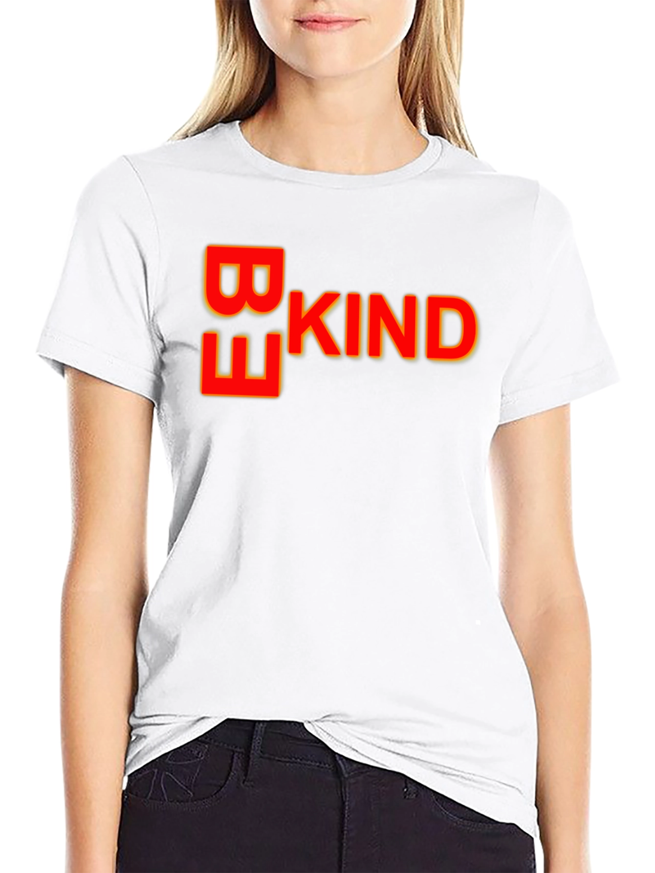 Black Be Kind T-Shirt - Stylish Crew Neck Soft Cotton Tee view 9