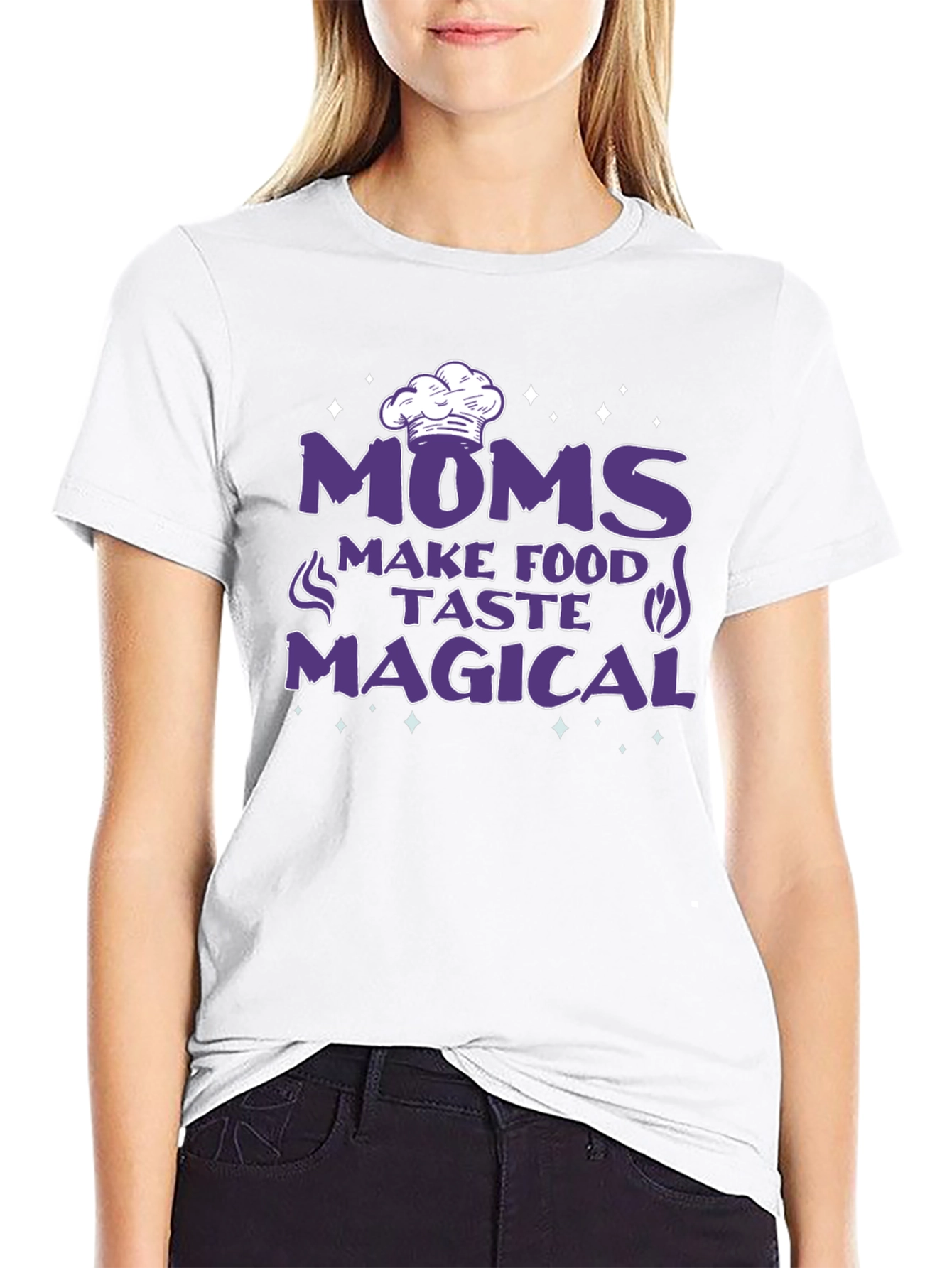 Black Moms Make Food Taste Magical Black T-Shirt view 9