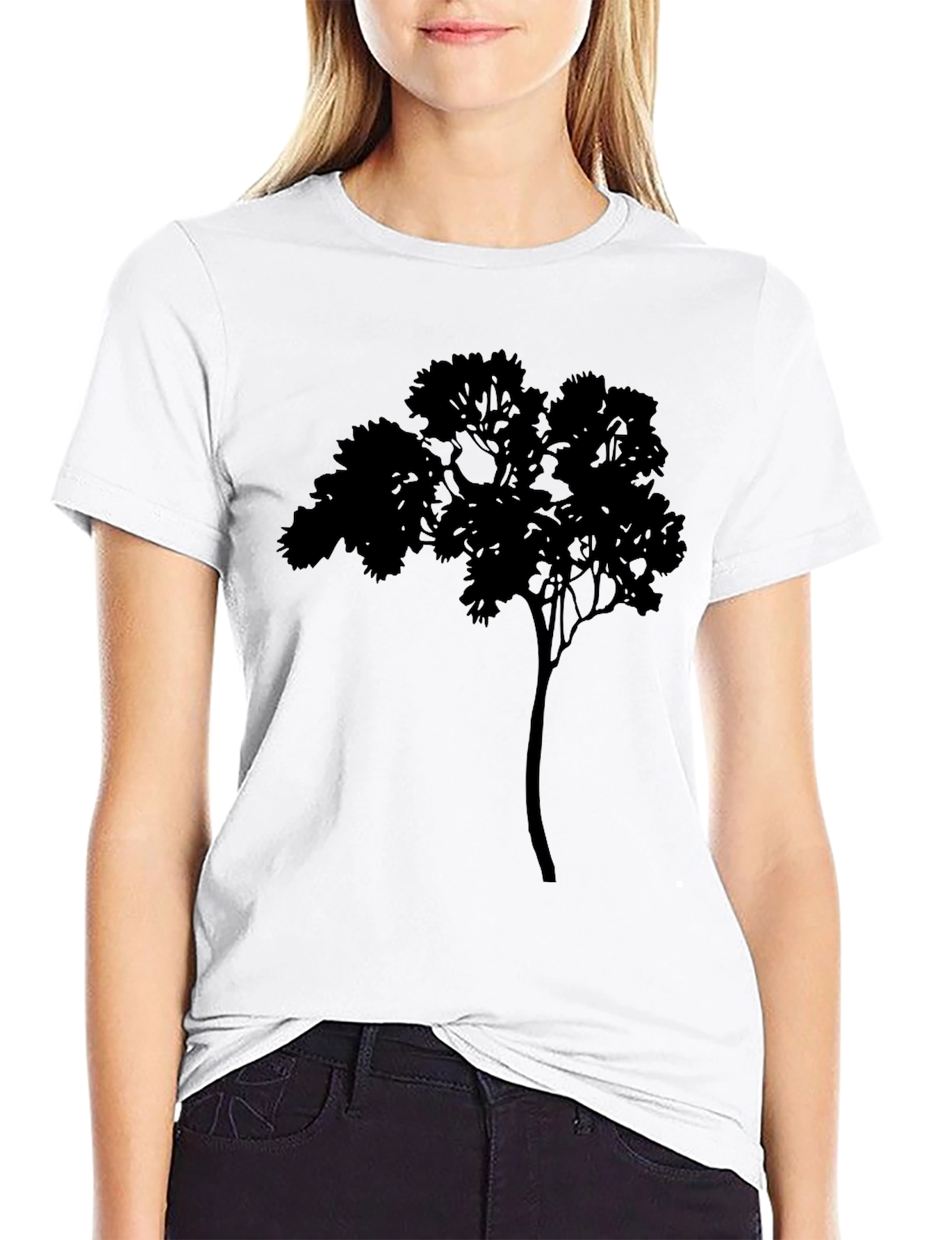 Black Black Tree Silhouette Graphic Tee - Mens view 9