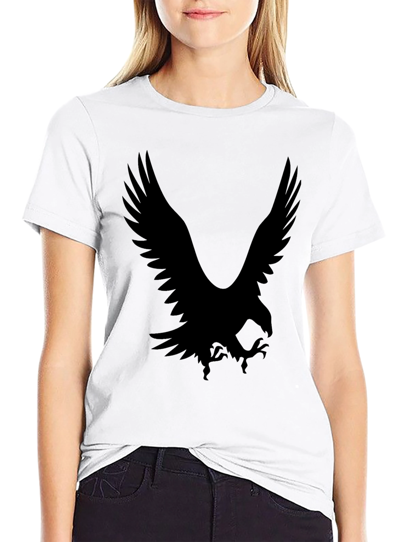 Black Black Eagle Graphic T-Shirt - Stylish Men's Tee view 9