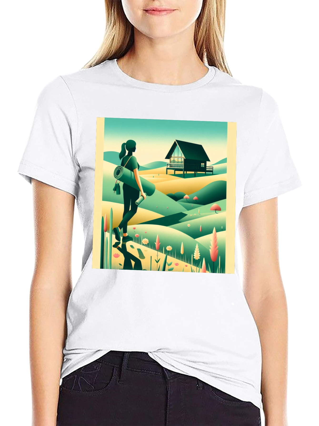 Black Nature Retreat Graphic Tee - Relaxed Comfort view 9