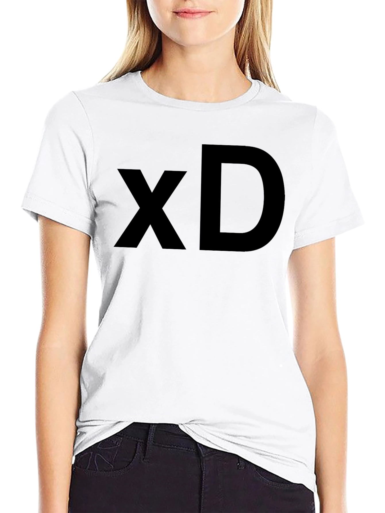 Black XD Graphic Tee - Classic Black Cotton T-Shirt view 9