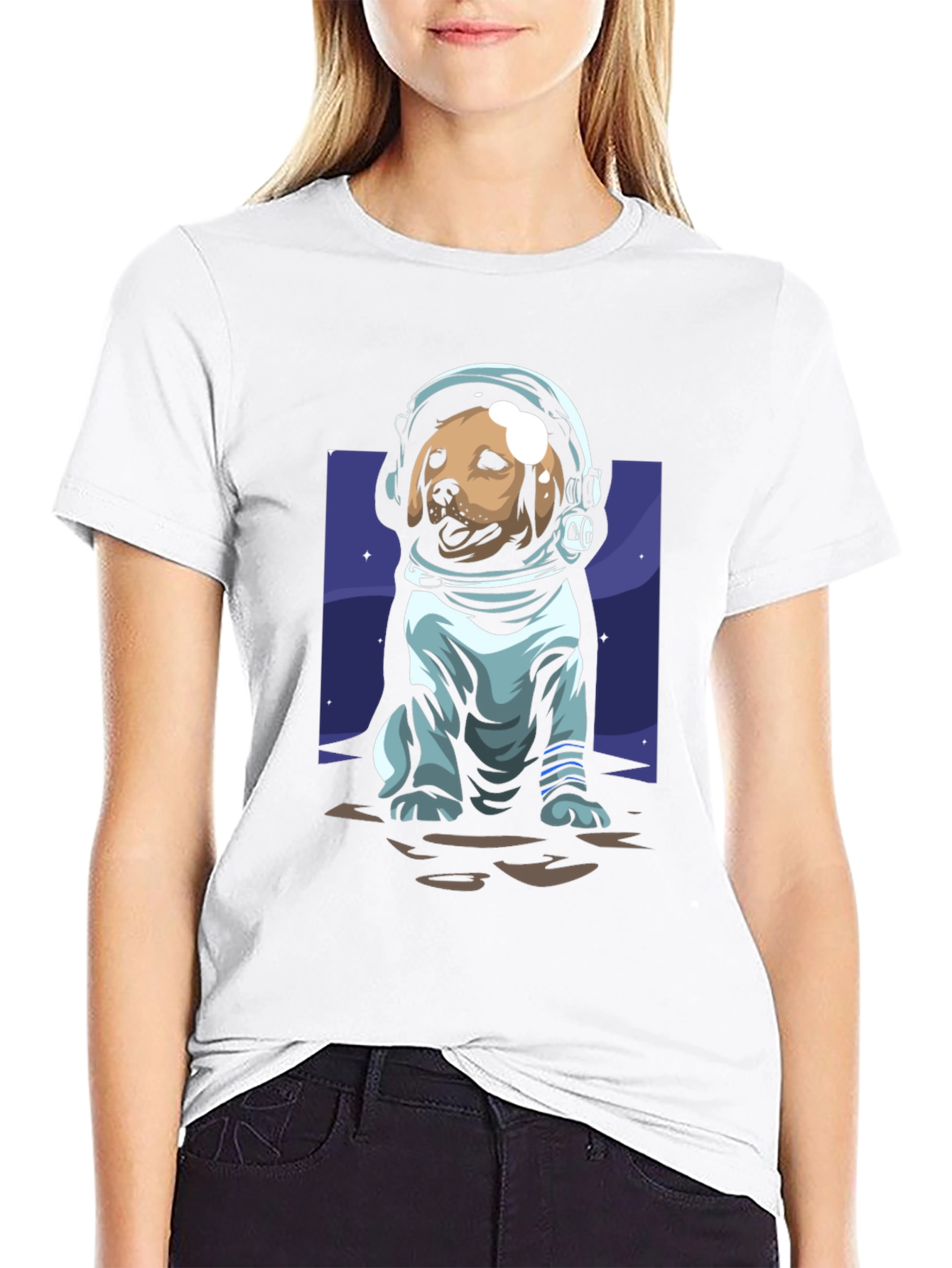 Black Dog Astronaut Graphic Tee - Black view 9