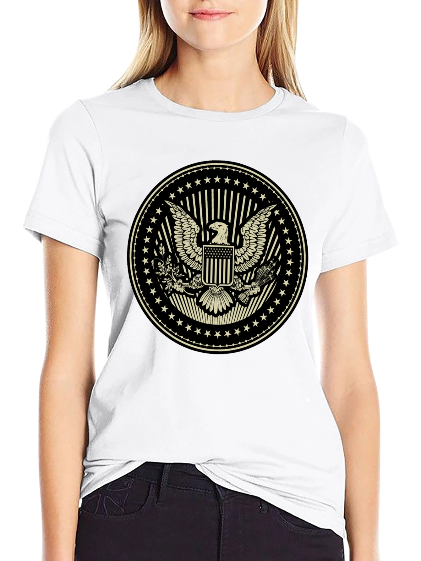 Black American Eagle Graphic Tee - Patriotic Style view 9