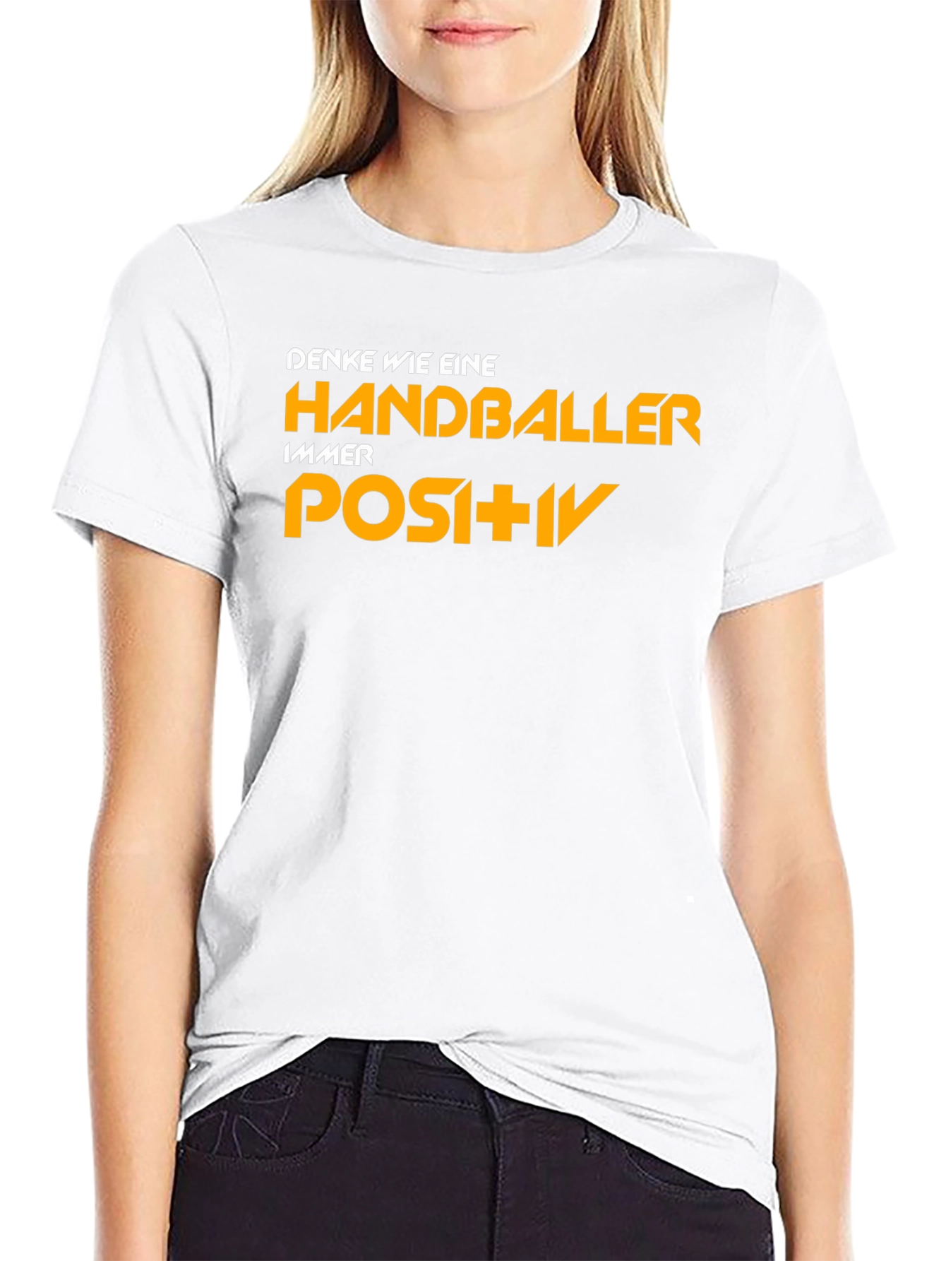 Black Handballer Positive Black T-Shirt view 9