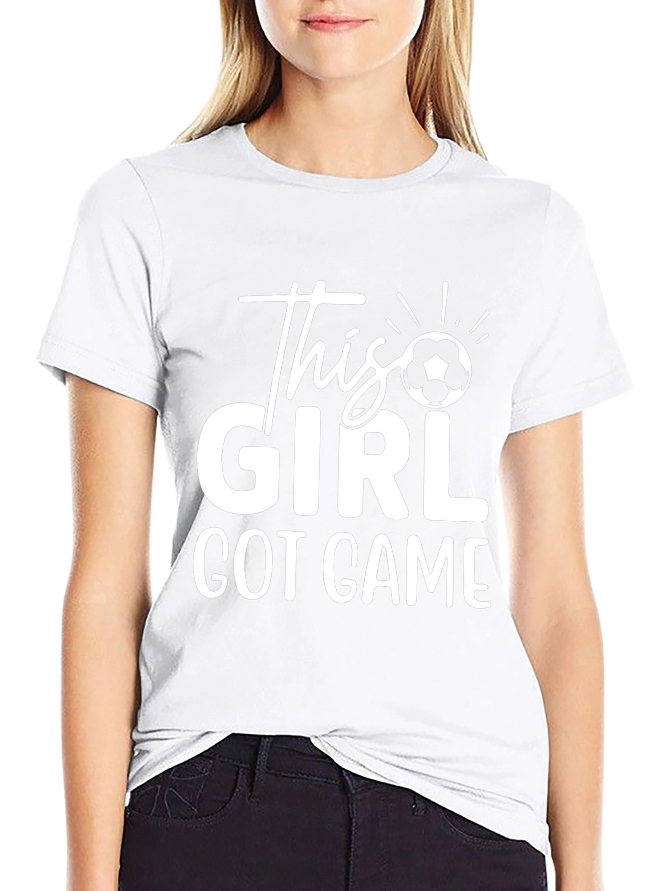 Black This Girl Got Game Soccer T-Shirt view 9