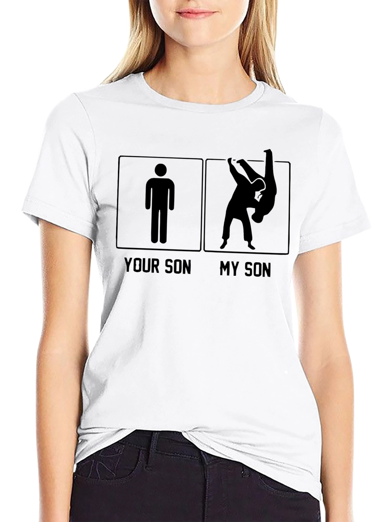 Black Your Son My Son Grappling Jiu Jitsu Black T-Shirt view 9