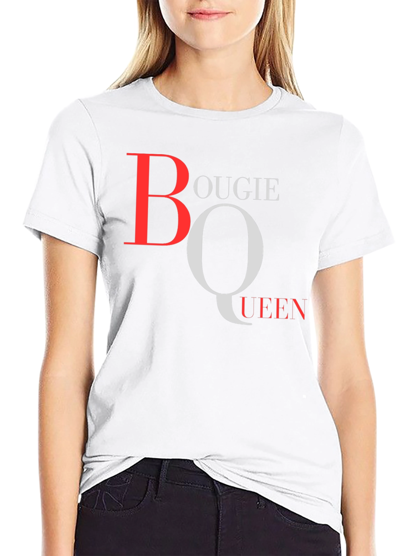 Black Bougie Queen Graphic T-Shirt - Stylish Crew Neck Tee view 9