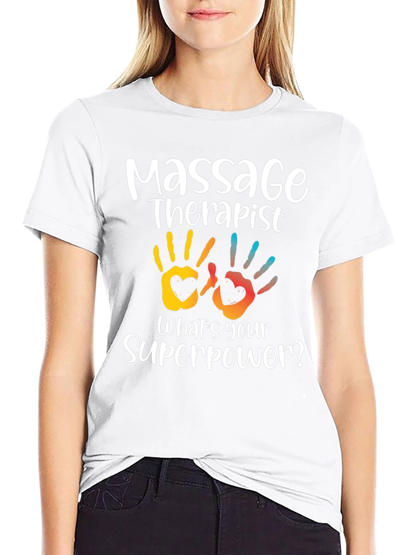 Black Massage Therapist Superpower T-Shirt view 9