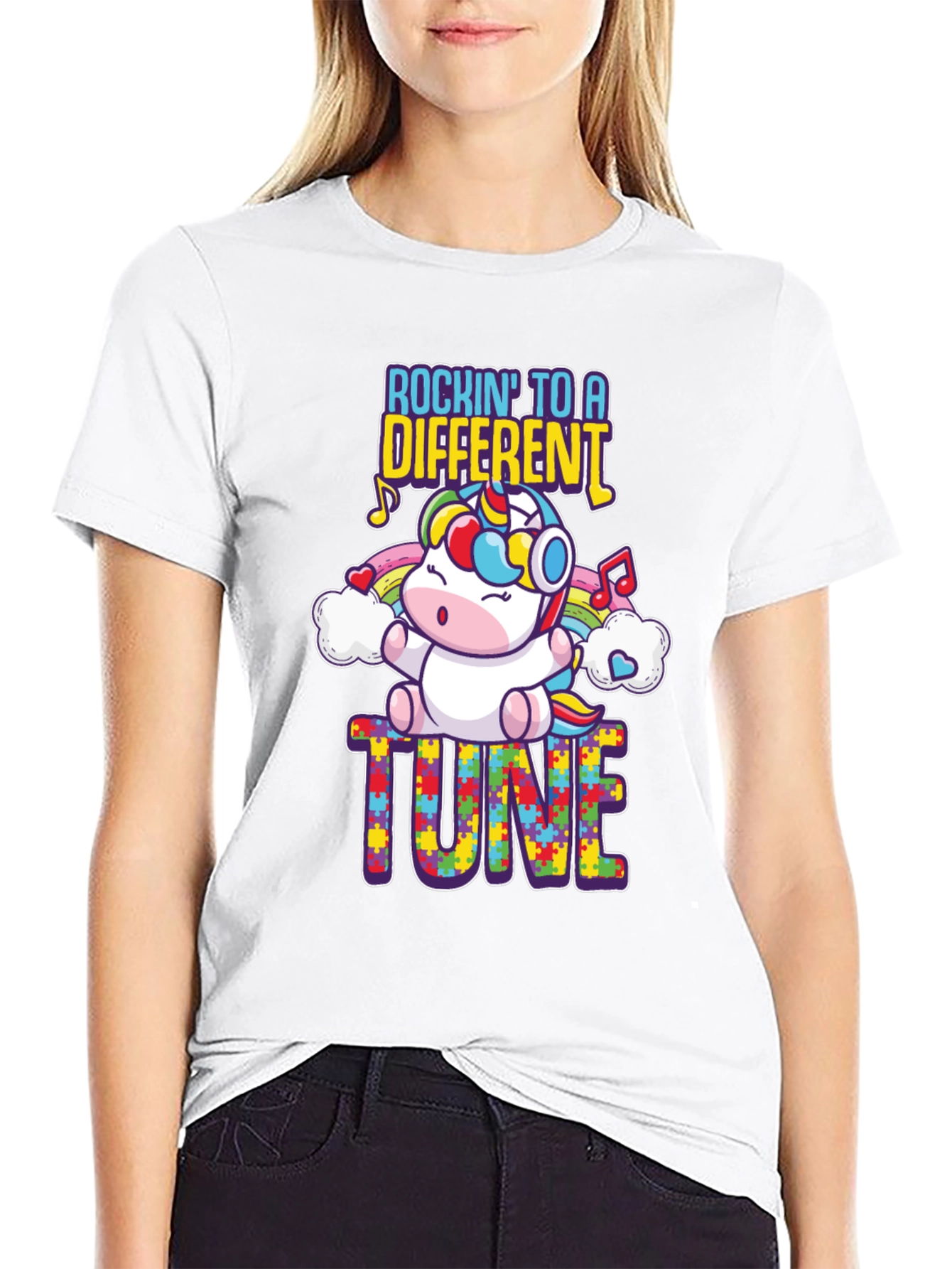 Rockin' to a Different Tune Autism Awareness T-Shirt - 9