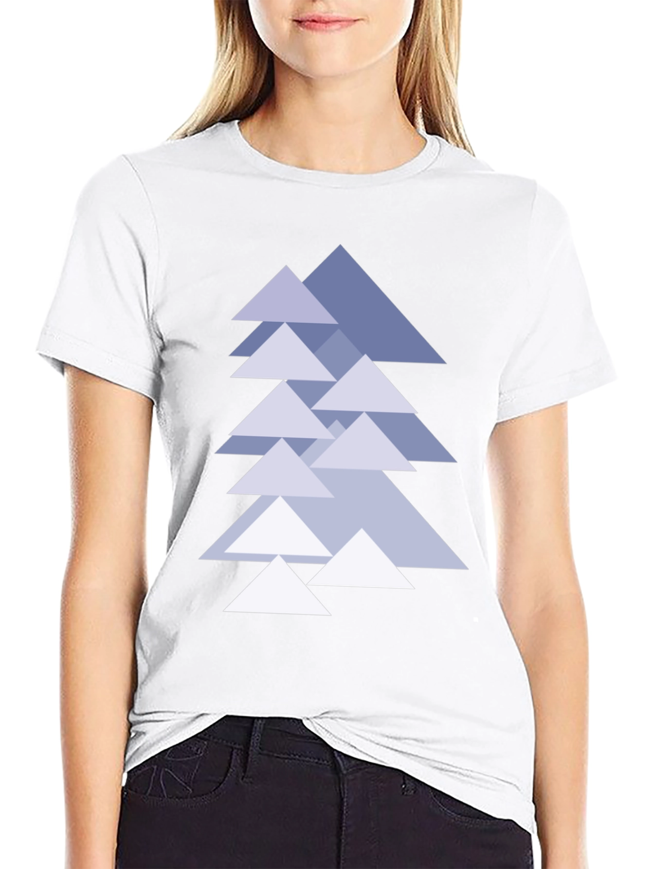 Black Geometric Tree T-Shirt - Modern Minimalist Design view 9