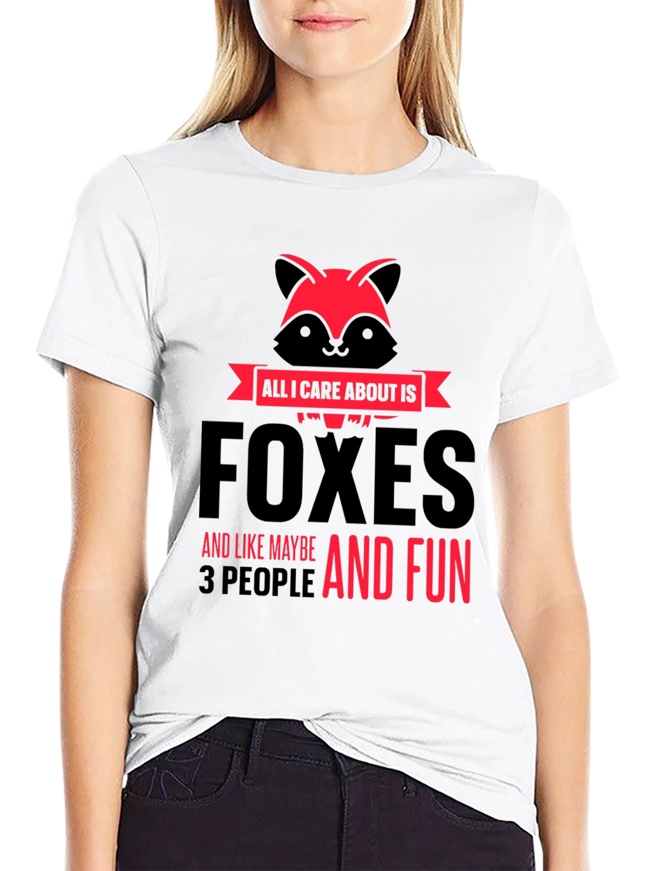 Black Foxes And Fun Graphic T-Shirt view 9