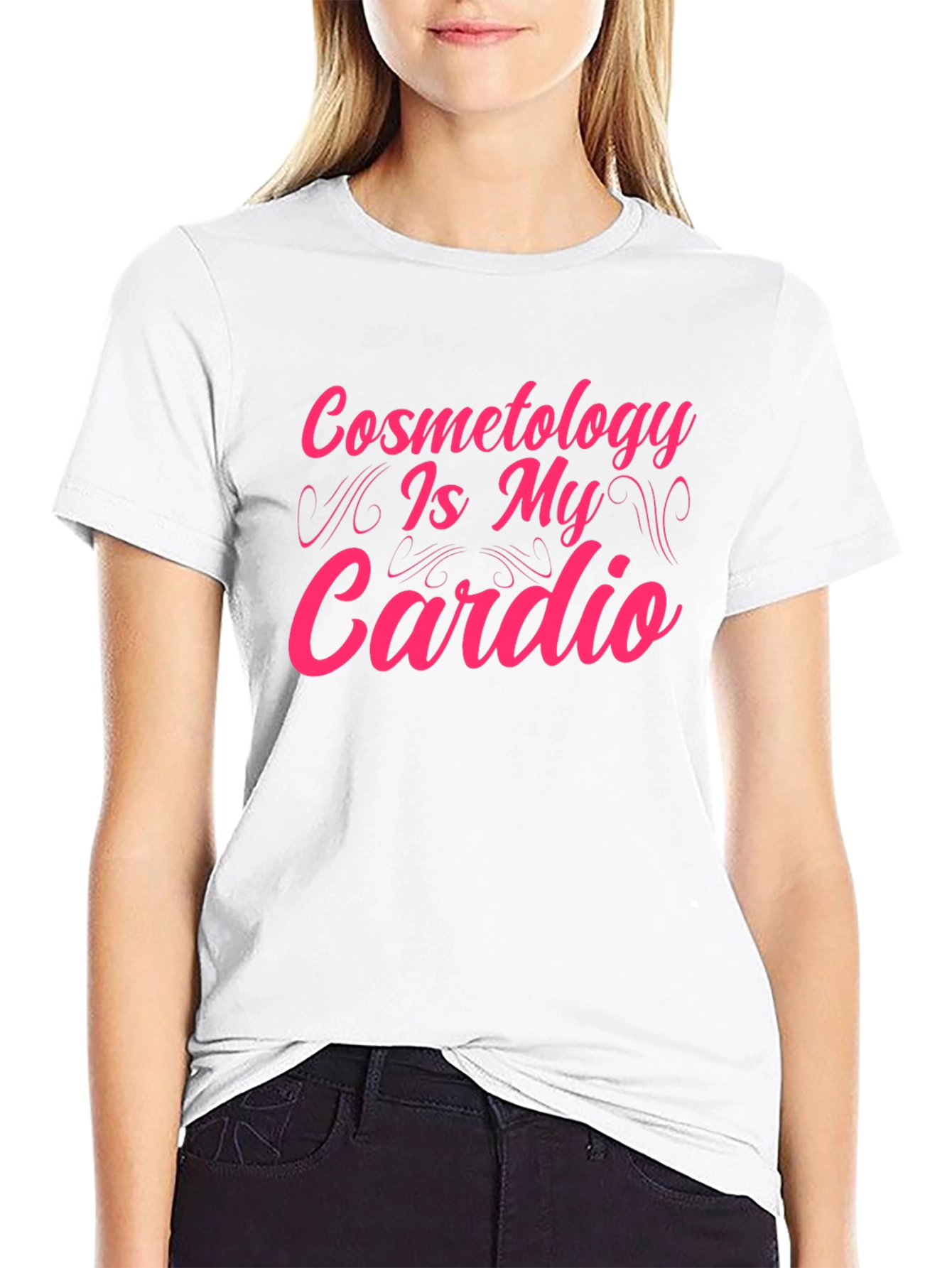 Black Cosmetology Is My Cardio Black T-Shirt view 9