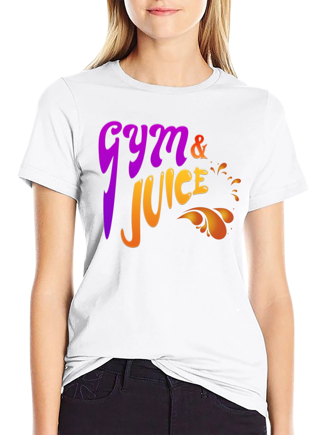 Black Gym & Juice Graphic Print T-Shirt view 9