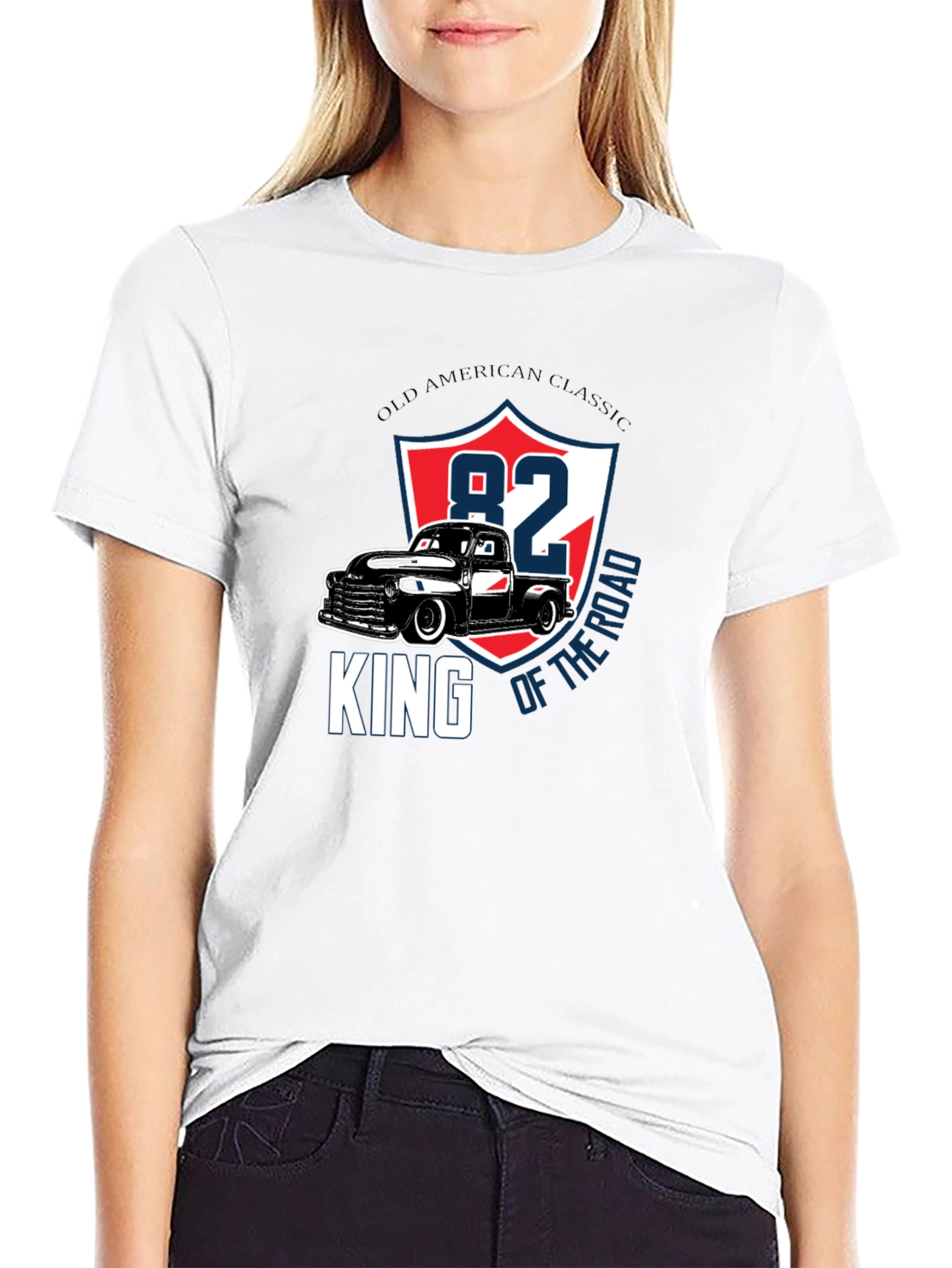 Black Old American Classic Truck Tee - King of the Road view 9