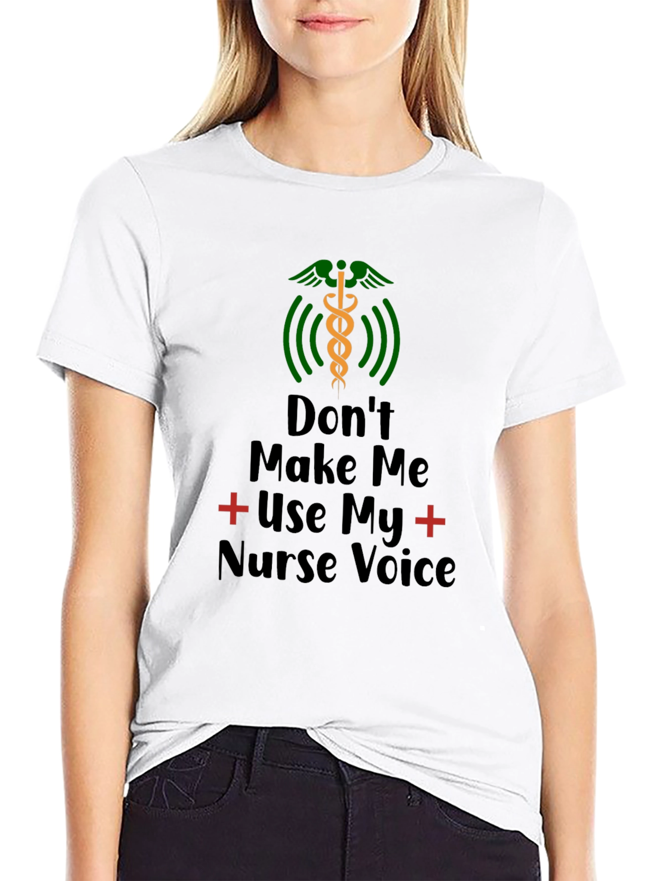 Black Don't Make Me Use My Nurse Voice T-Shirt view 9