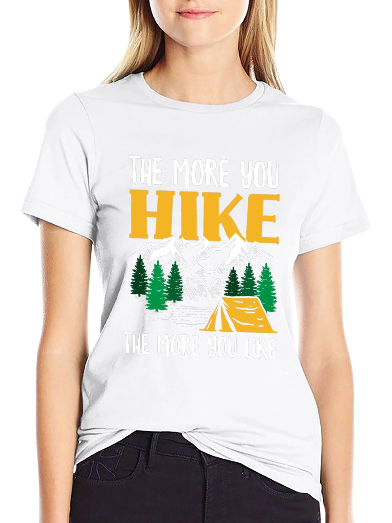 Black Hike More T-Shirt - Outdoor Adventure Tee view 9