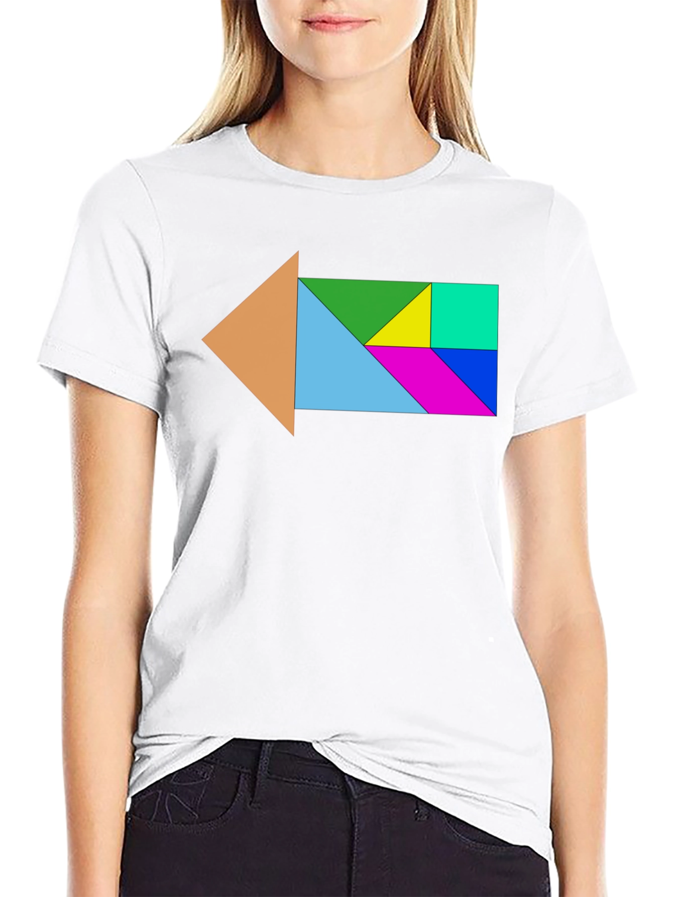 Tangram Arrow T-Shirt - Geometric Design - 9