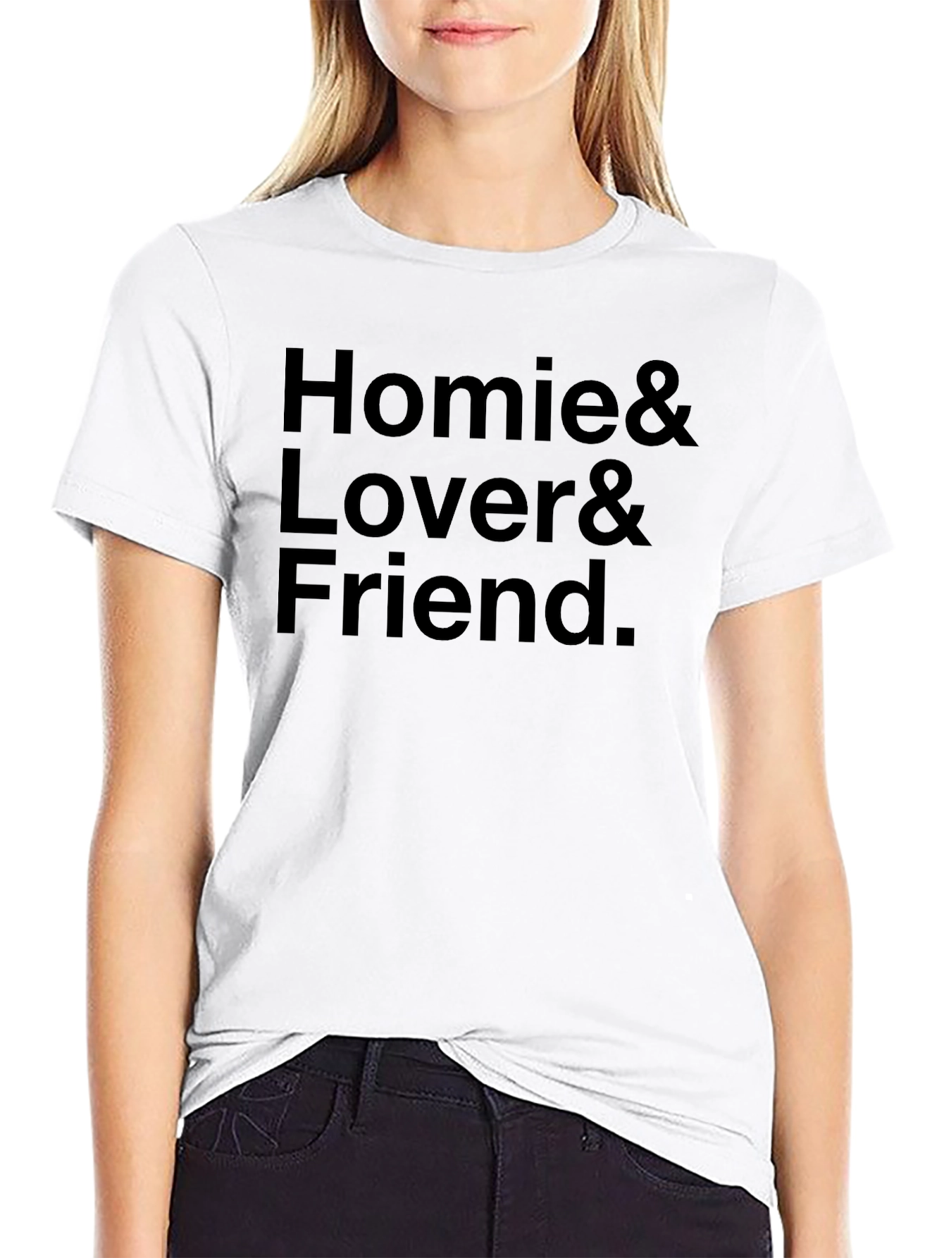 Black Homie Lover Friend Black T-Shirt view 9