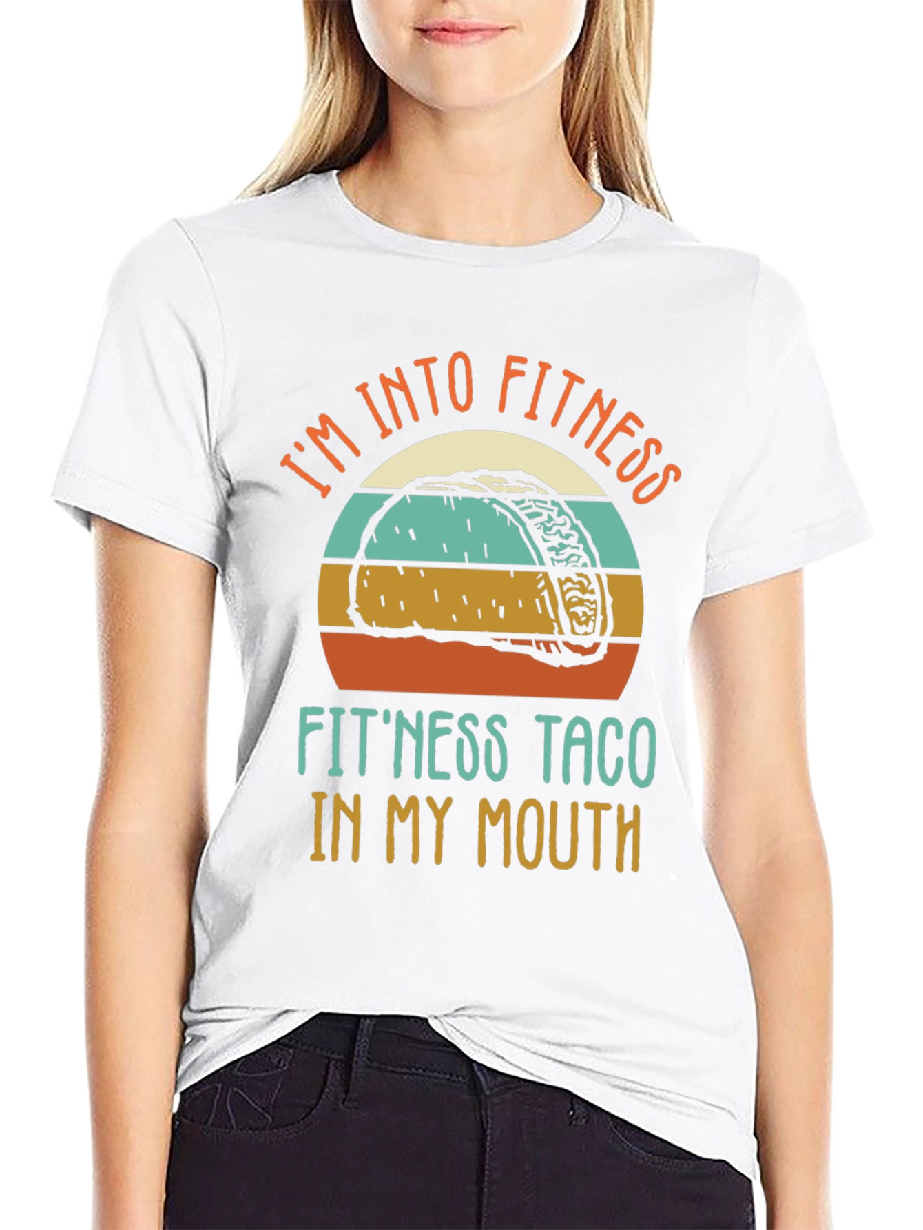 Black Fitness Taco Graphic T-Shirt view 9