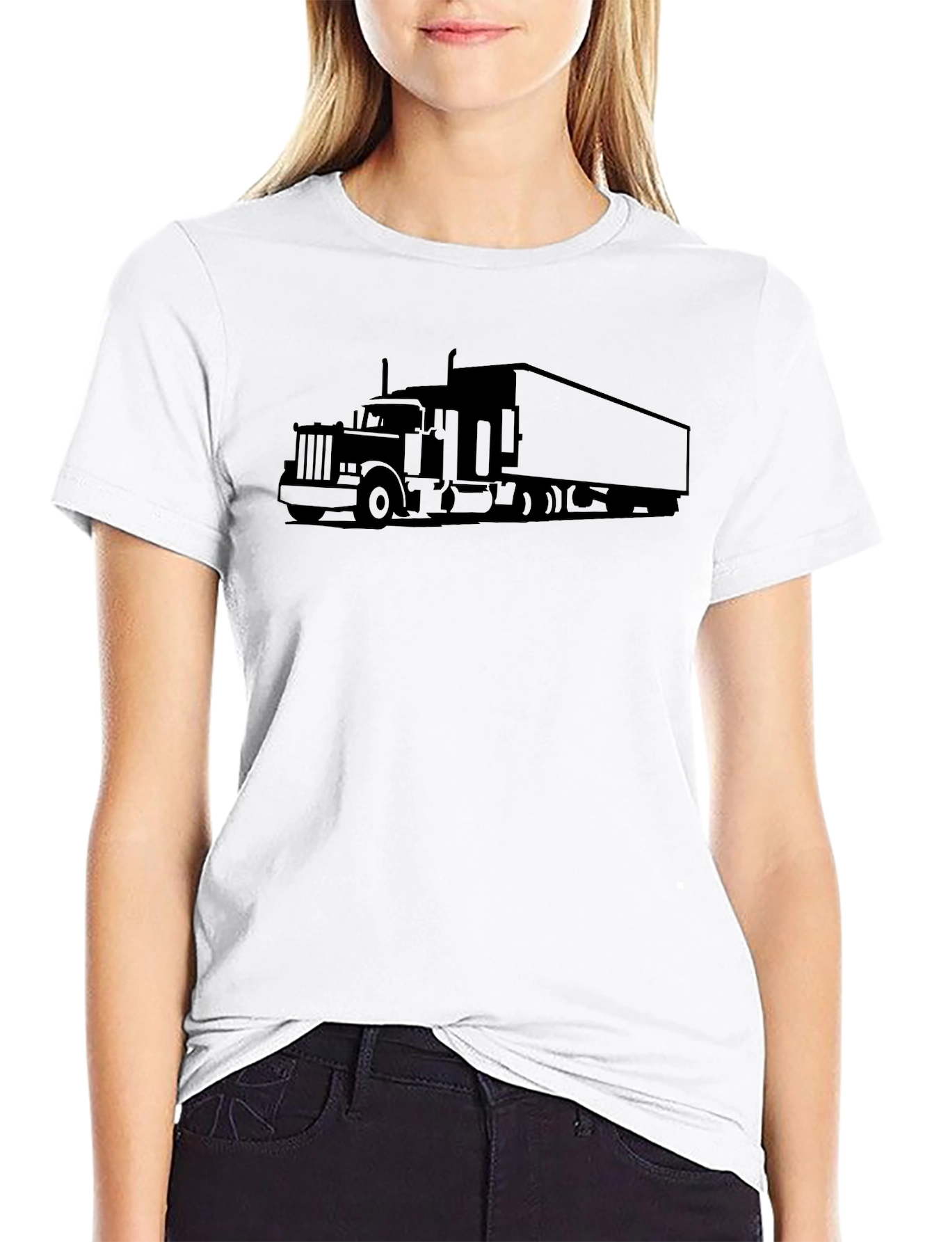 Black Truck Graphic T-Shirt - Classic Black Tee view 9