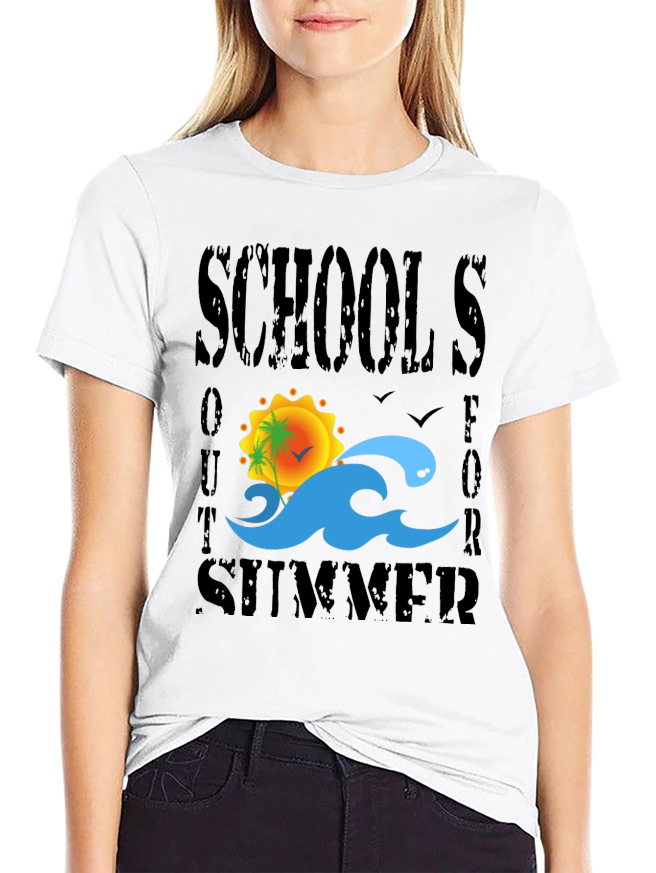 Black Schools Out For Summer Graphic Tee view 9