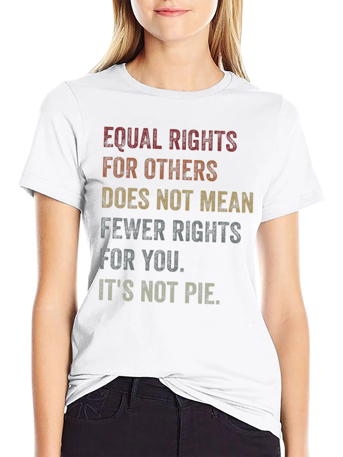 Black Equal Rights Graphic Tee - Black Unisex view 9