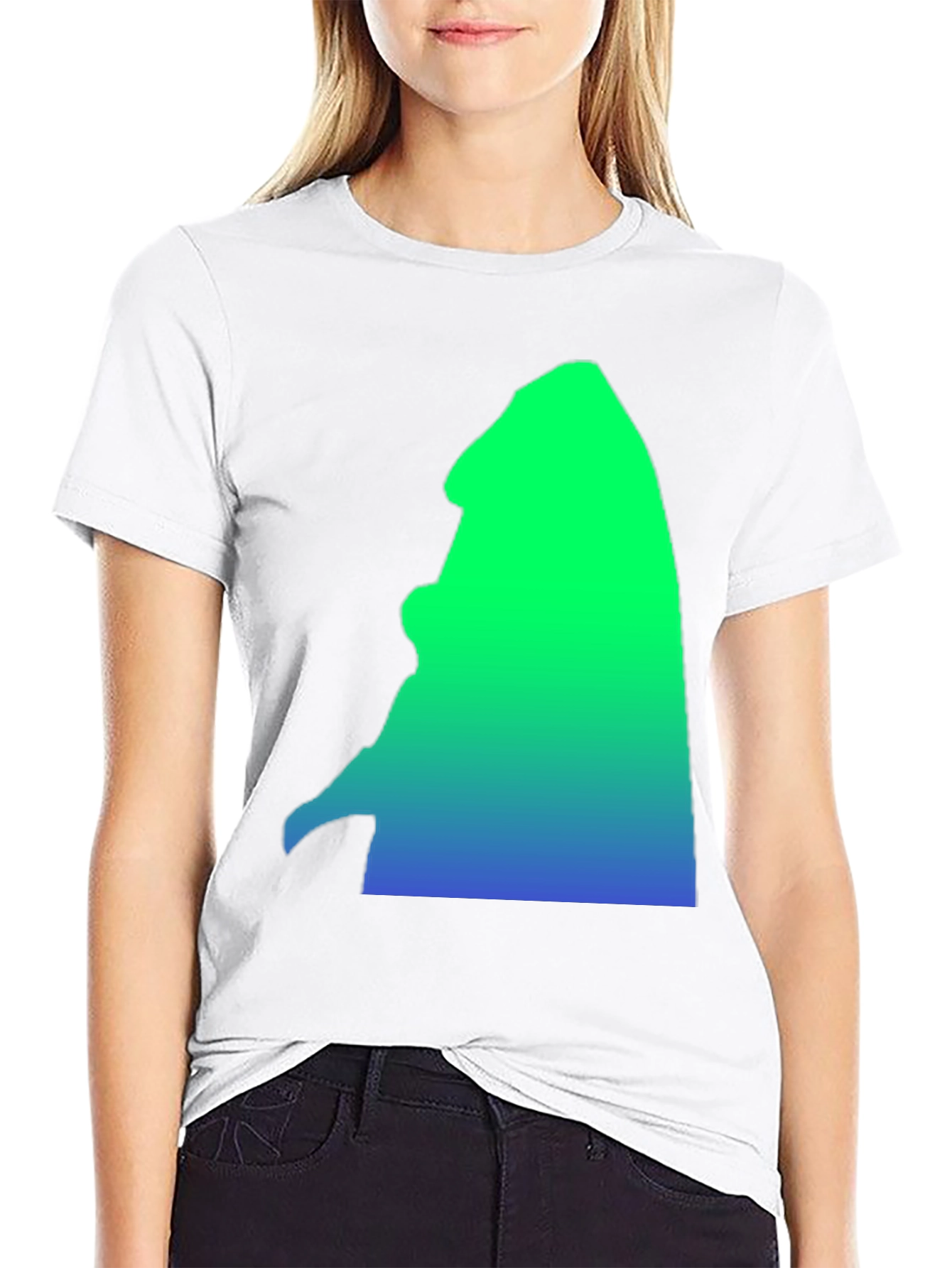 Black Gradient Silhouette Graphic Tee - Casual Comfort view 9