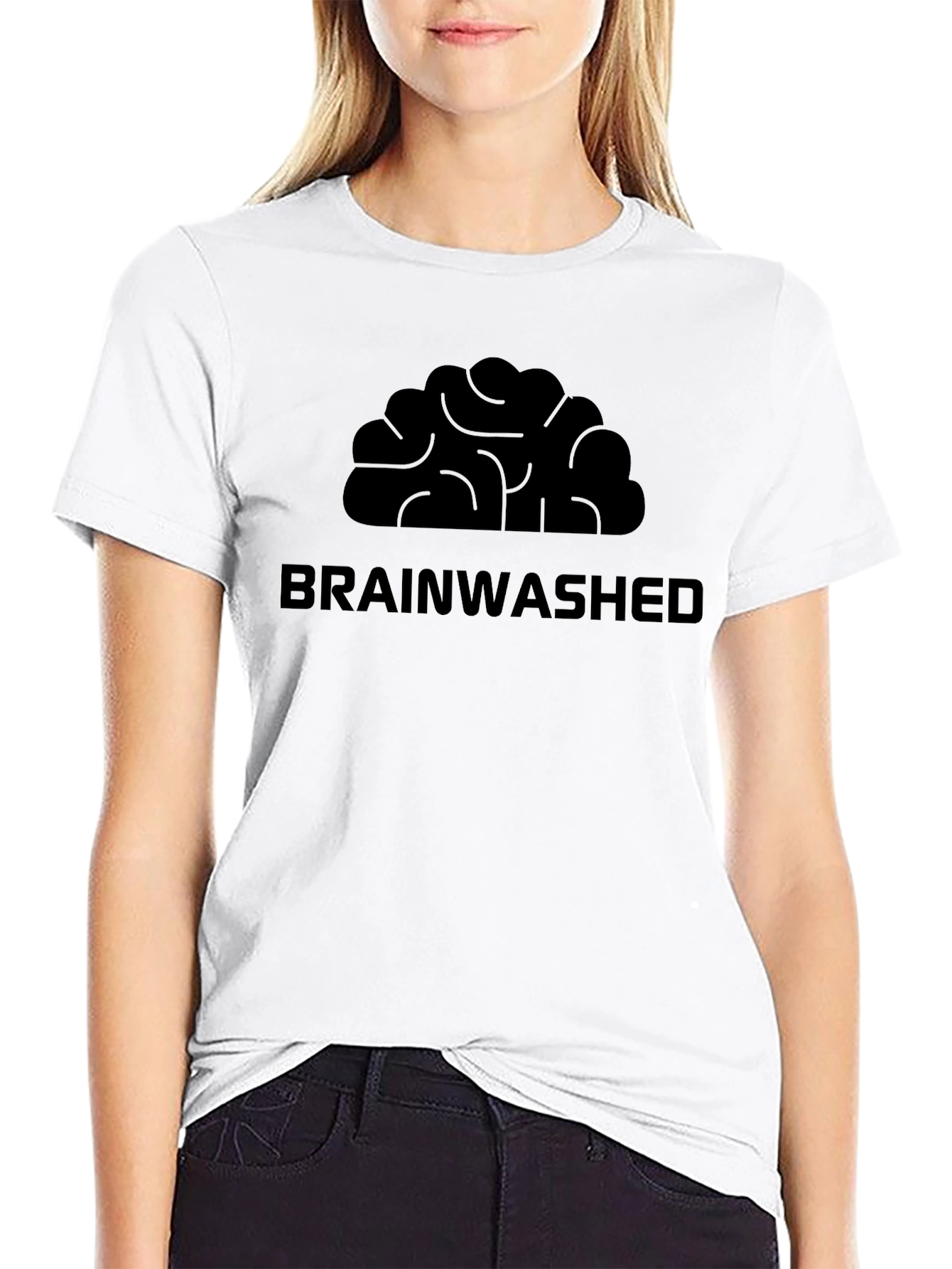 Black Brainwashed Graphic Tee - Stylish Casual Wear view 9