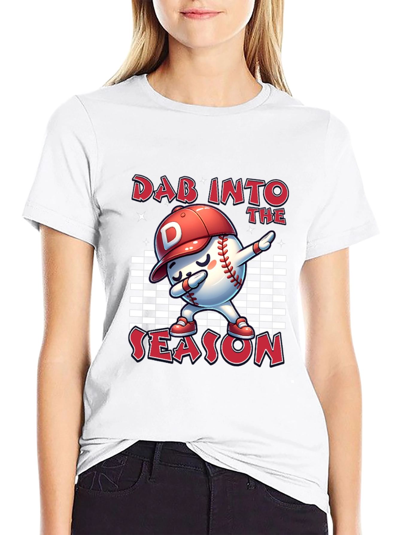 Black Dab Into The Season Baseball T-Shirt view 9