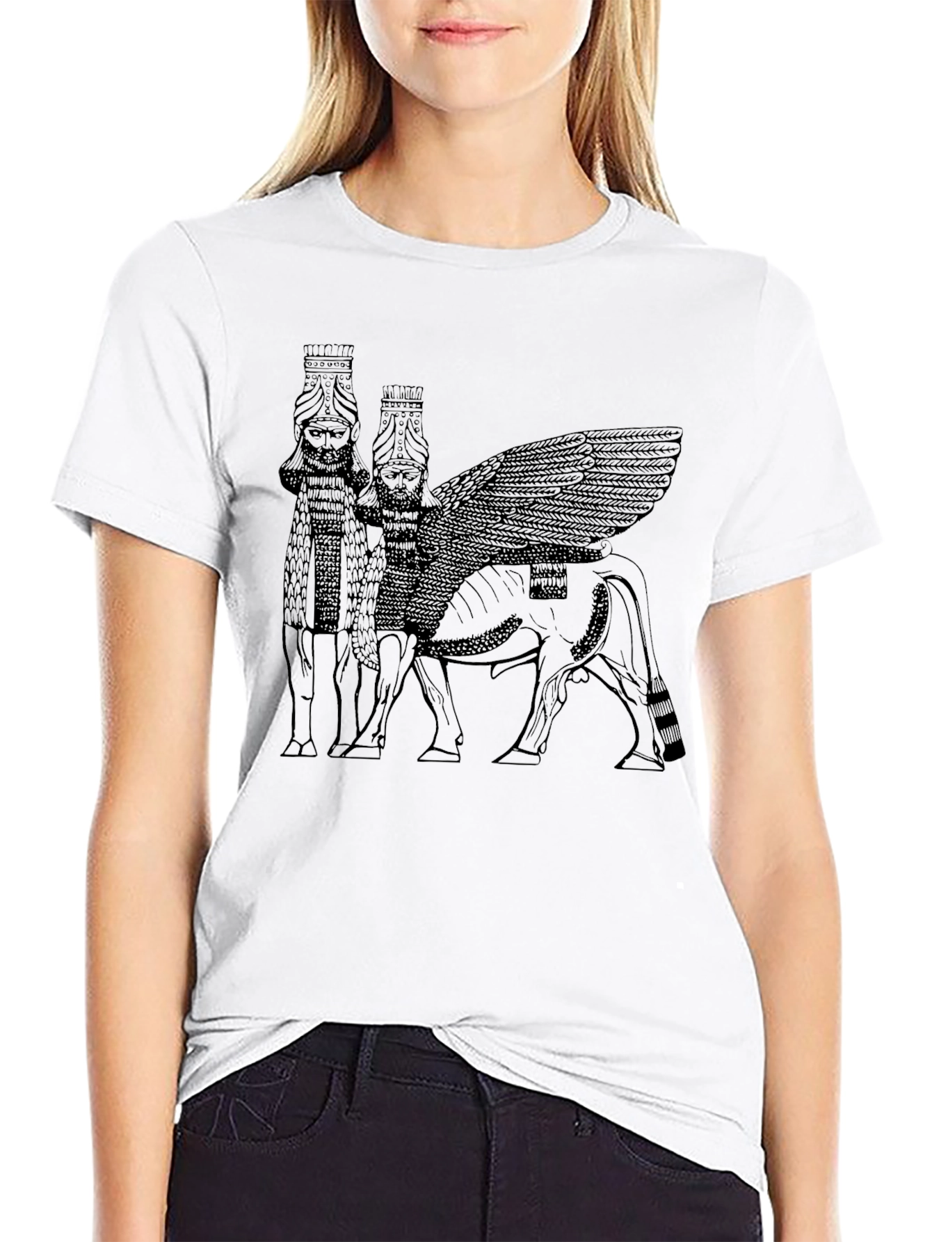 Black Winged Bull Graphic Tee - Black view 9