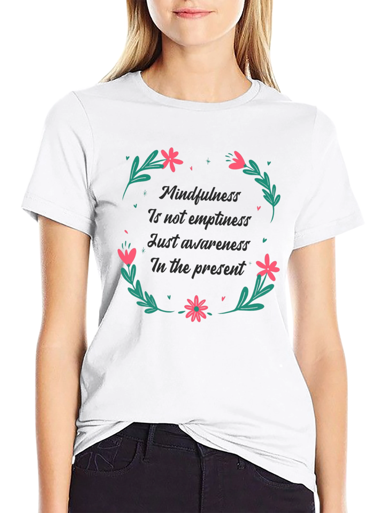 Mindfulness in the Present Black T-Shirt - 9
