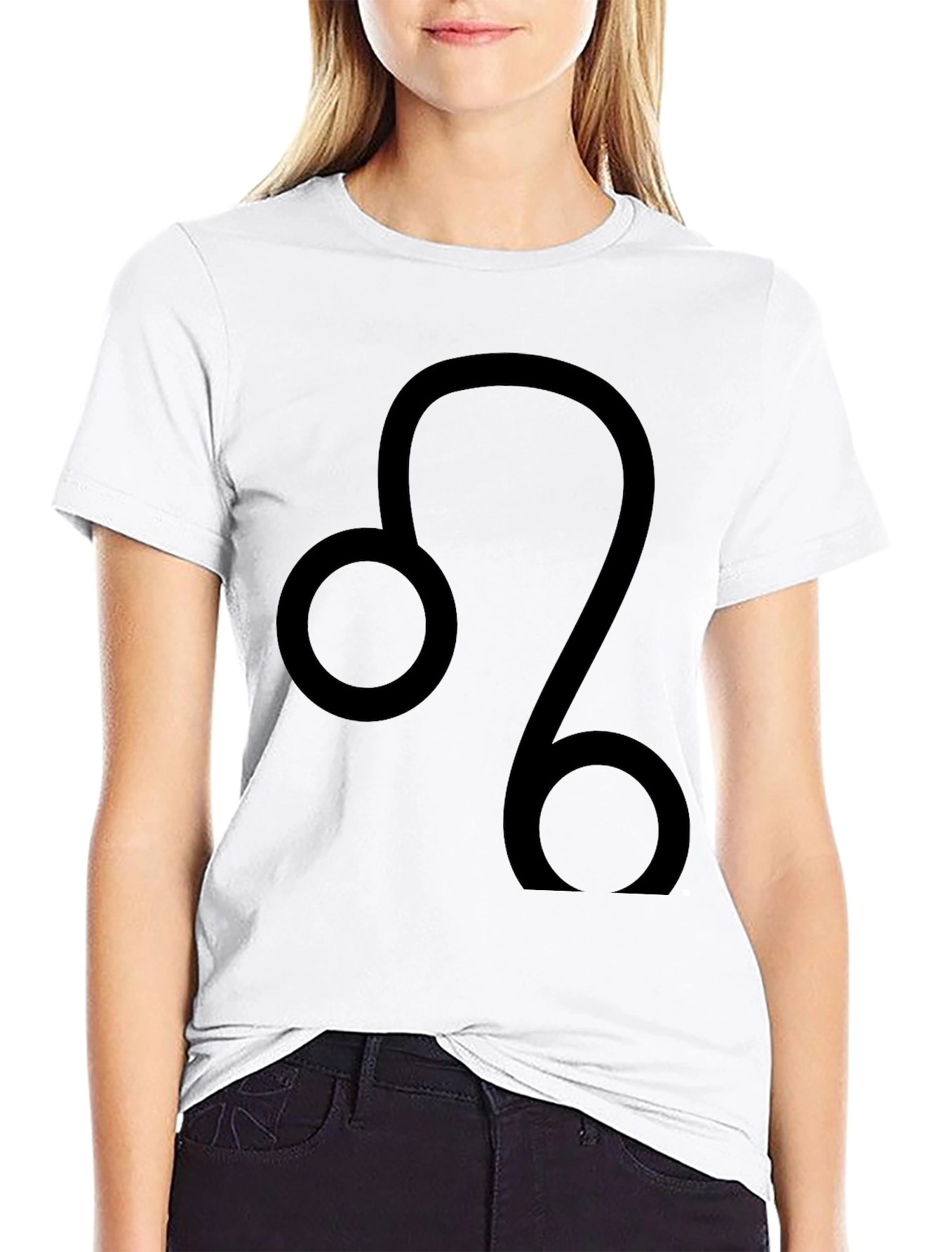 Black Leo Zodiac Sign Graphic Tee - Black view 9
