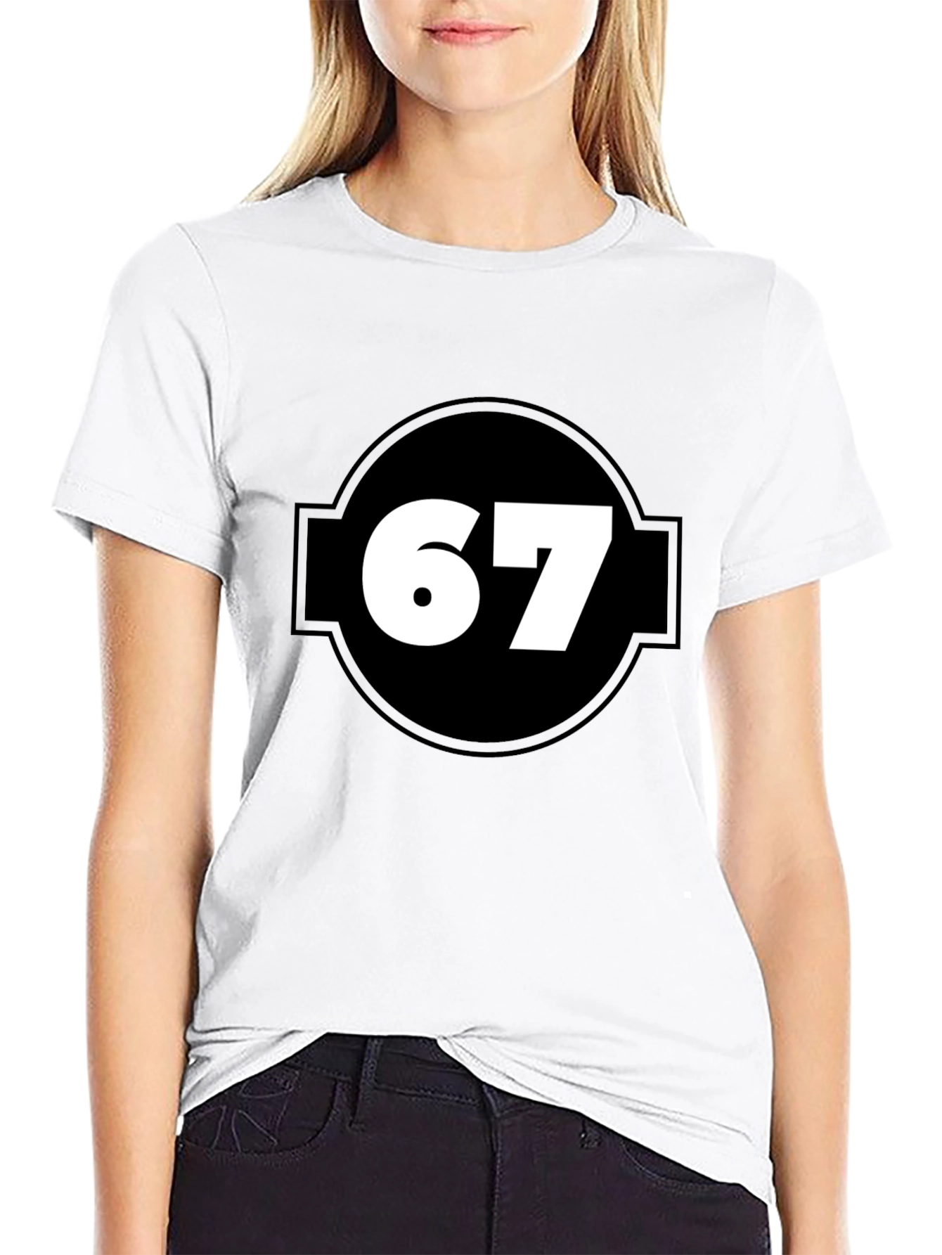 Black 67 Graphic Print Black Cotton T-Shirt view 9